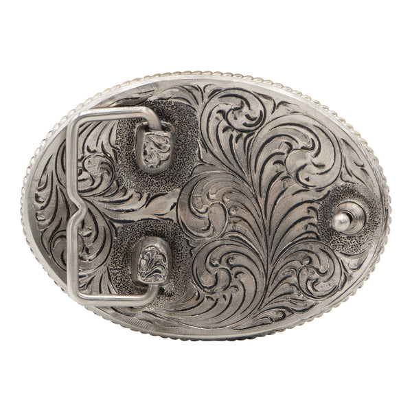 Oval Longhorn Horns with Rope Edge Buckle - AndWest display picture 3
