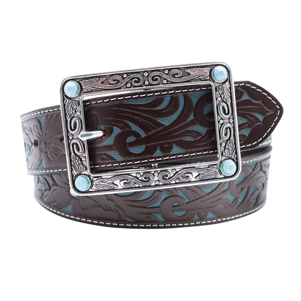 8171 Western Belt Womens Rectangle Tabs S Silver Cowboy Silver Belts for Women for sale | eBay main image 4