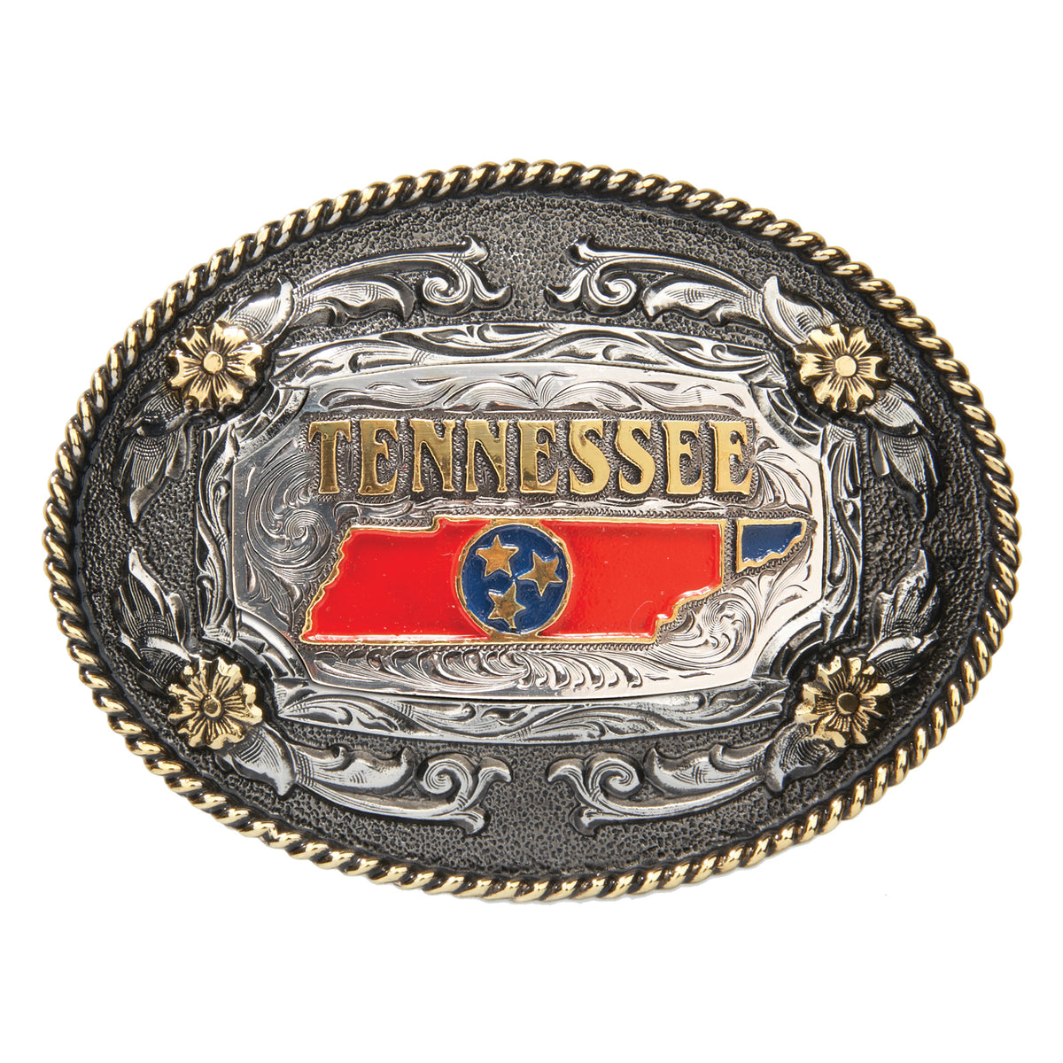 Tennessee State — Oval Rope Edge Buckle