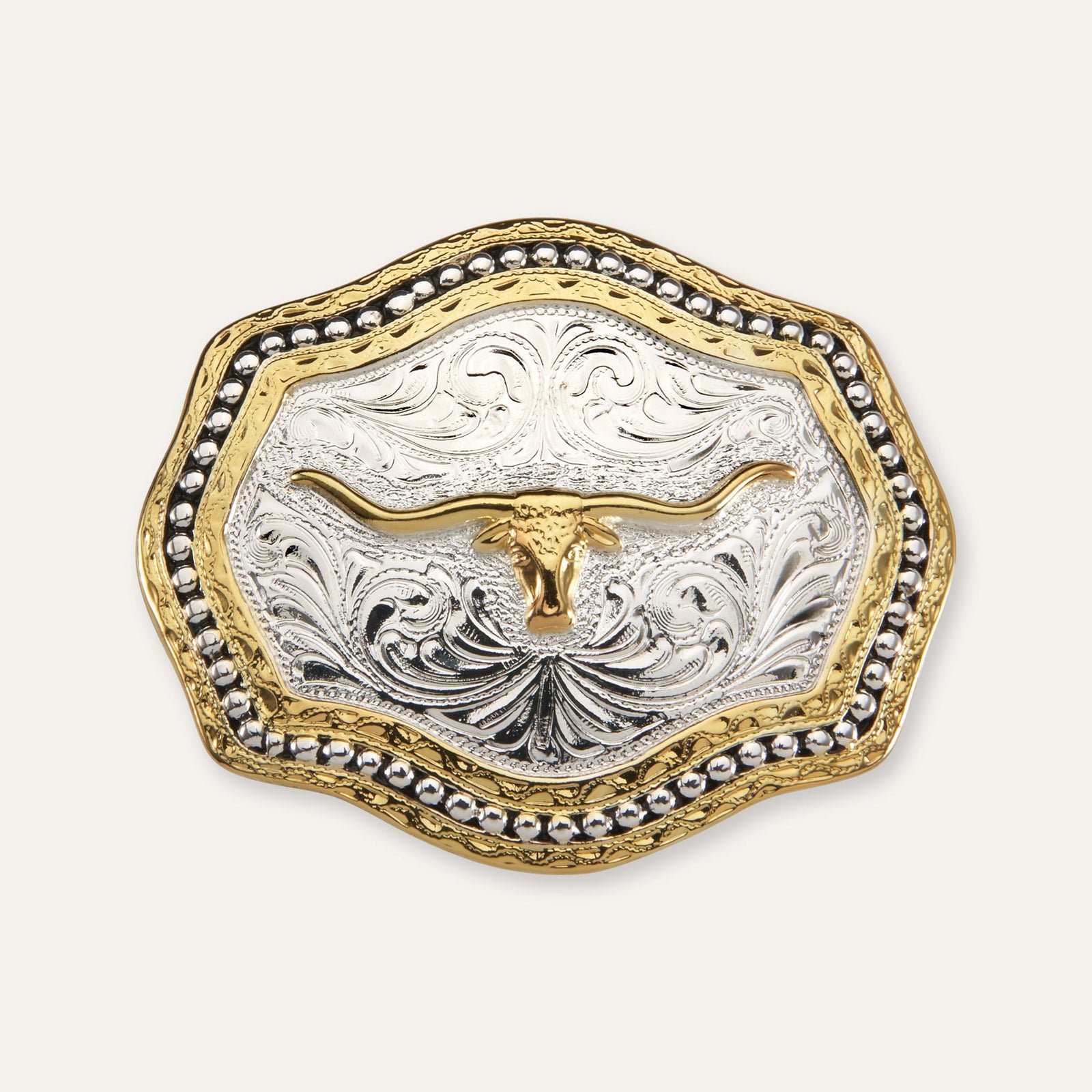 Kids’ Scallop Longhorn Black Buckle