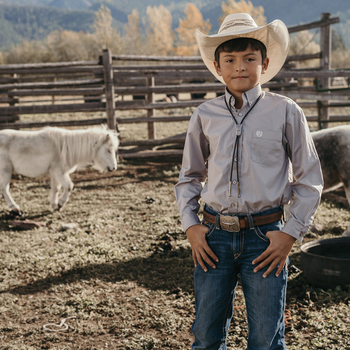 Kids’ Scalloped Longhorn Buckle