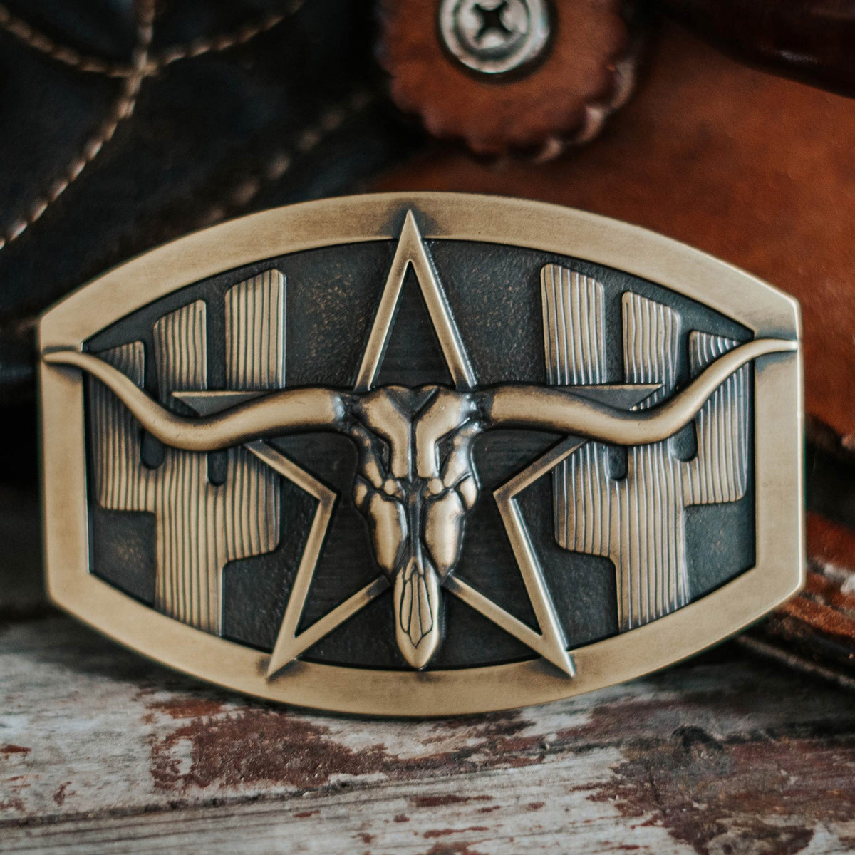 Saguaro Cactus Longhorn Buckle