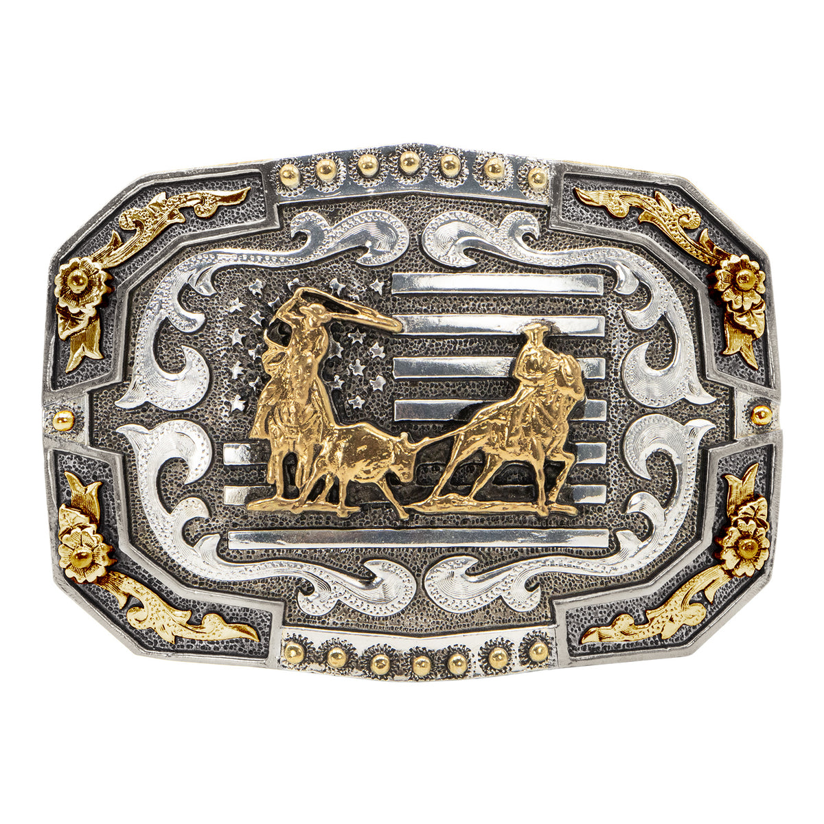 Team Roper Flag Buckle