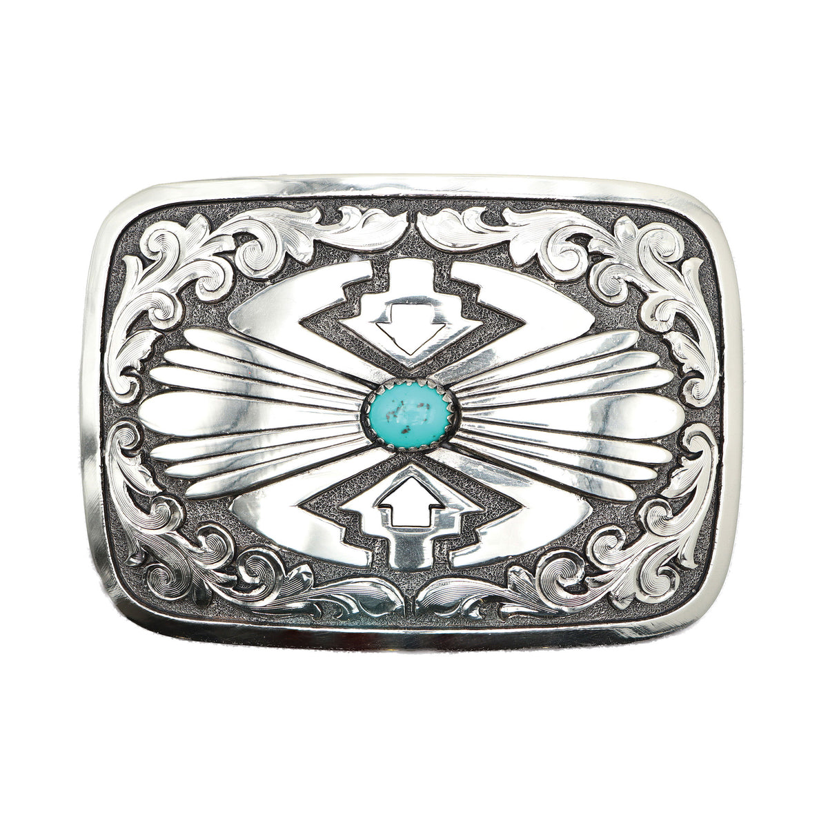Aztec with Arrows and Flowers Buckle