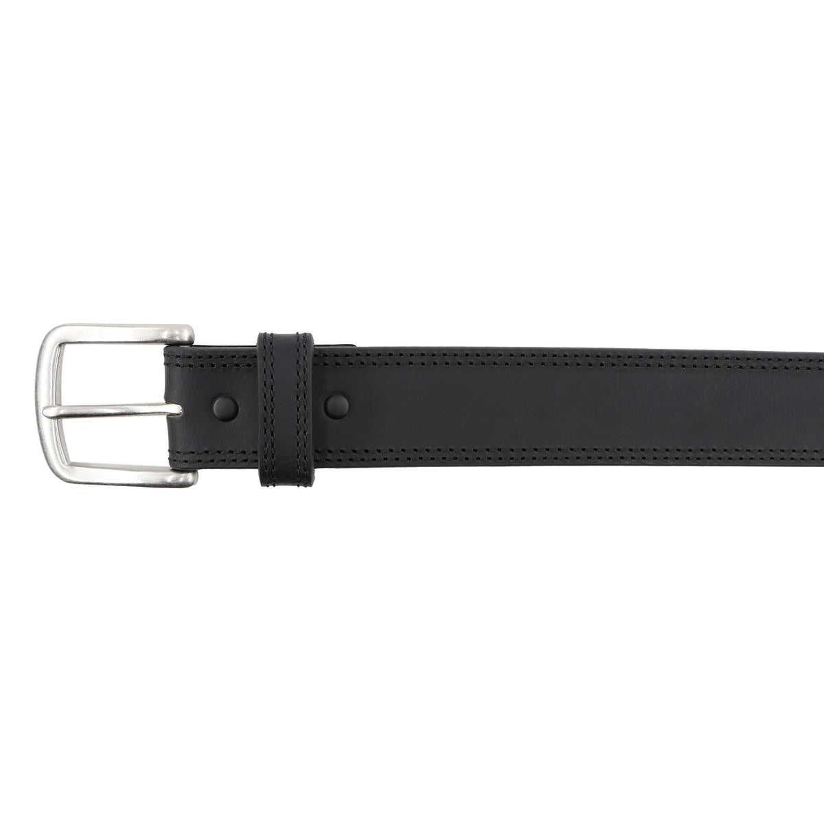1 1/2" Wide Black Apache Double Stitch Belt