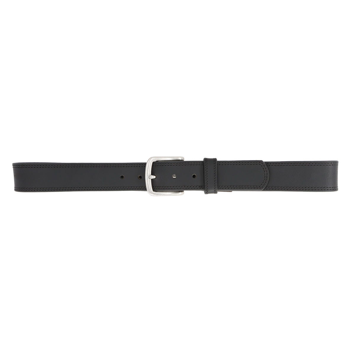 1 1/2" Wide Black Apache Double Stitch Belt