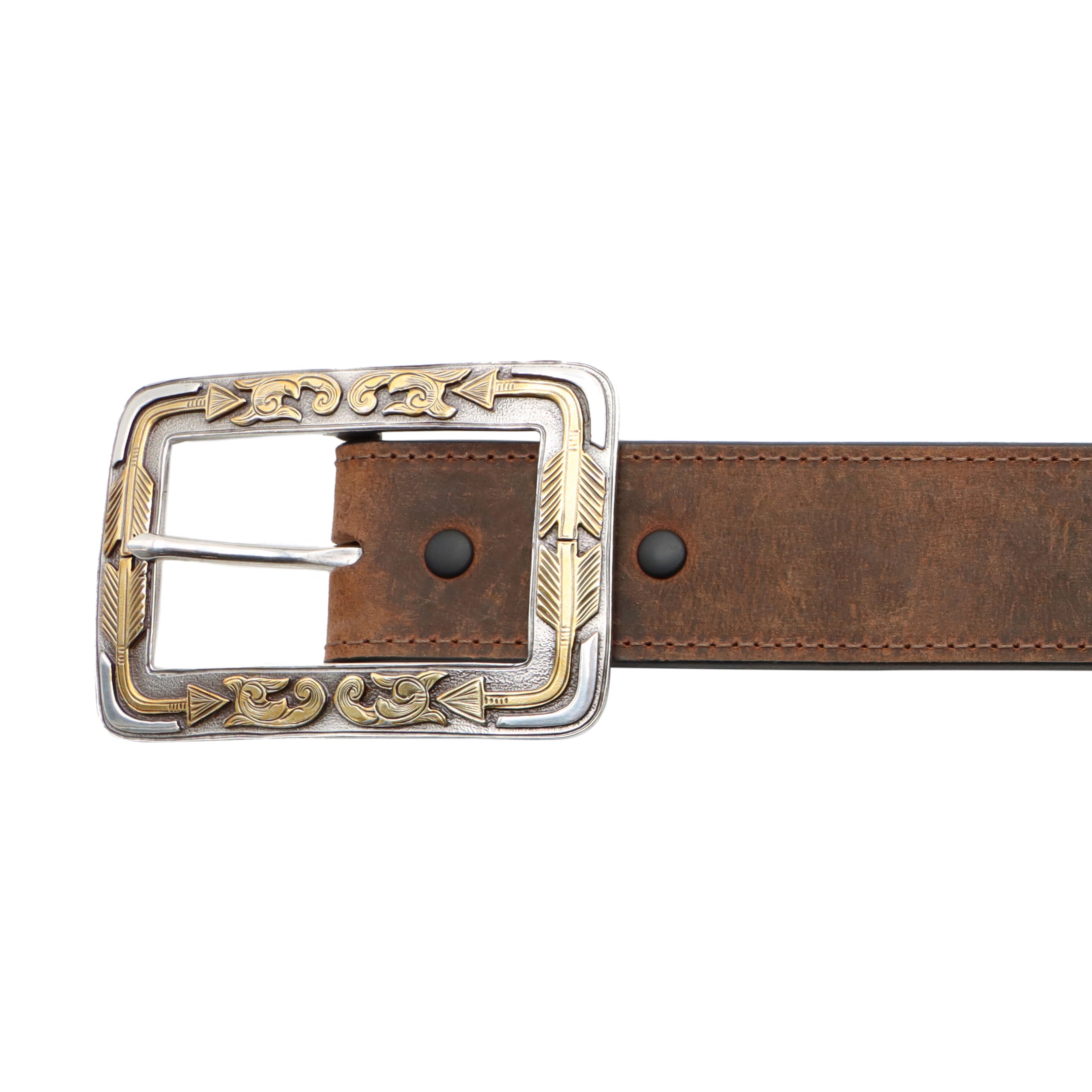 brown gold buckle belt
