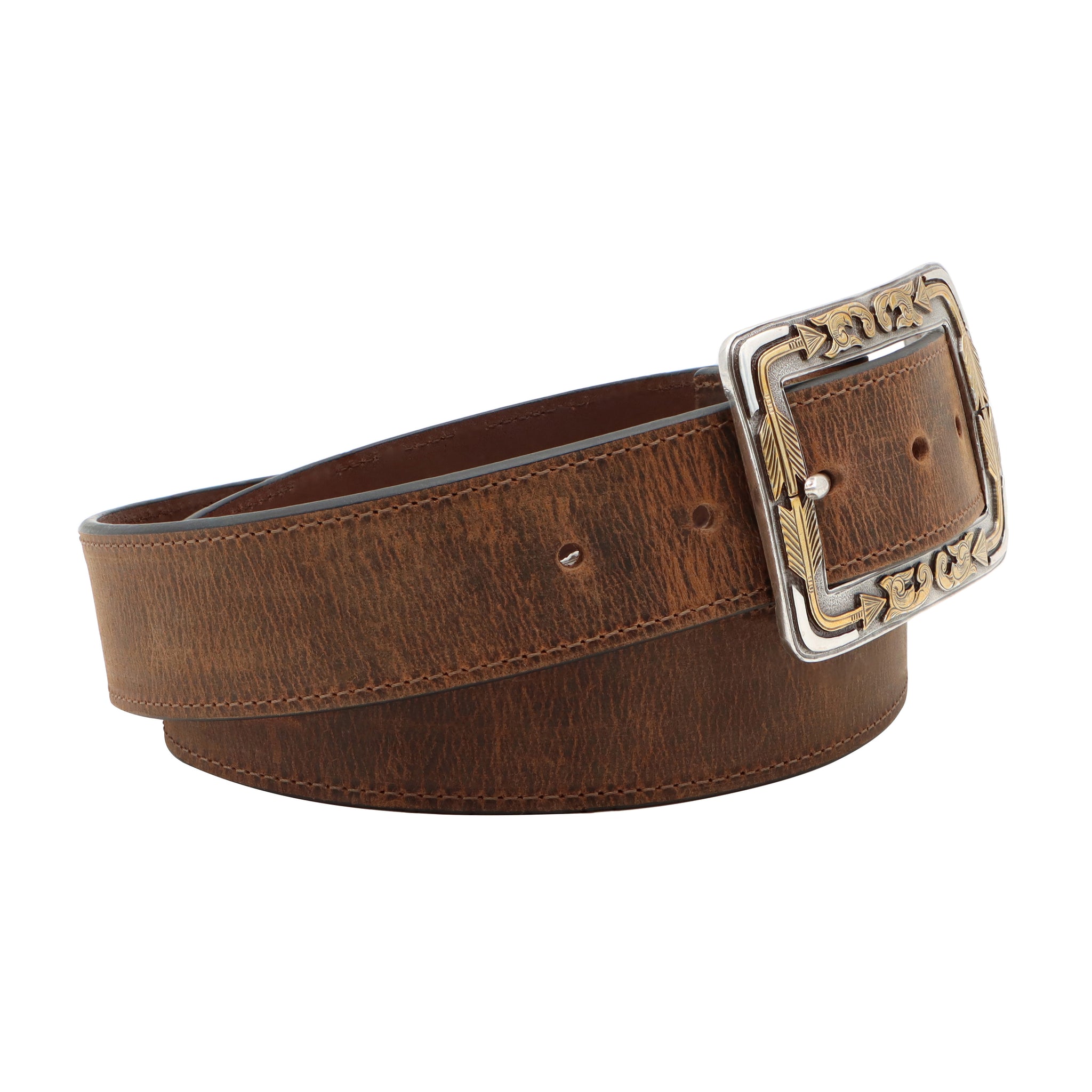 1 1/2 Scalloped Longhorn Western Buckle Belt - AndWest