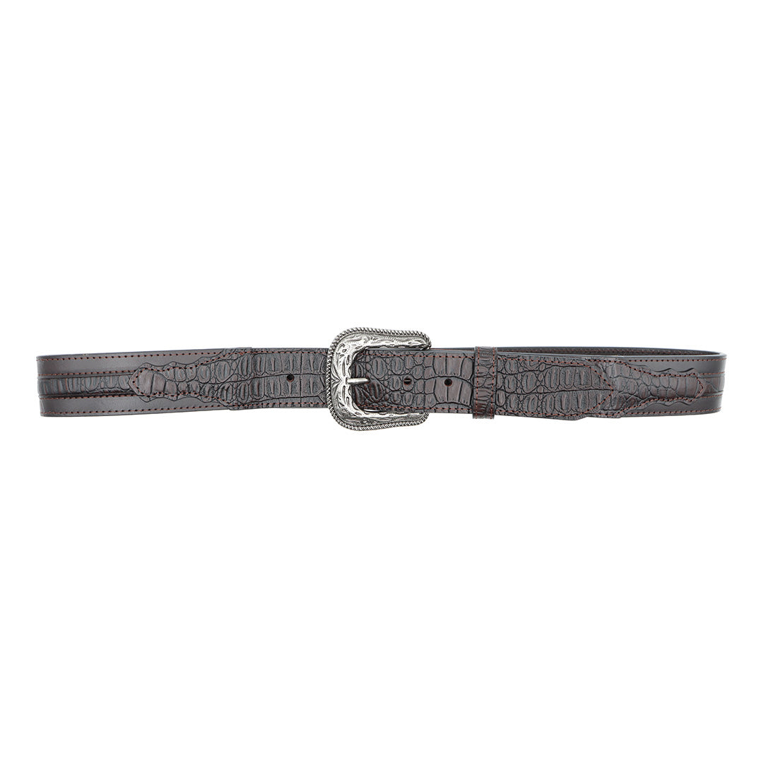 1 1/2&quot; Exotic Inlay with Alligator Billets Belt