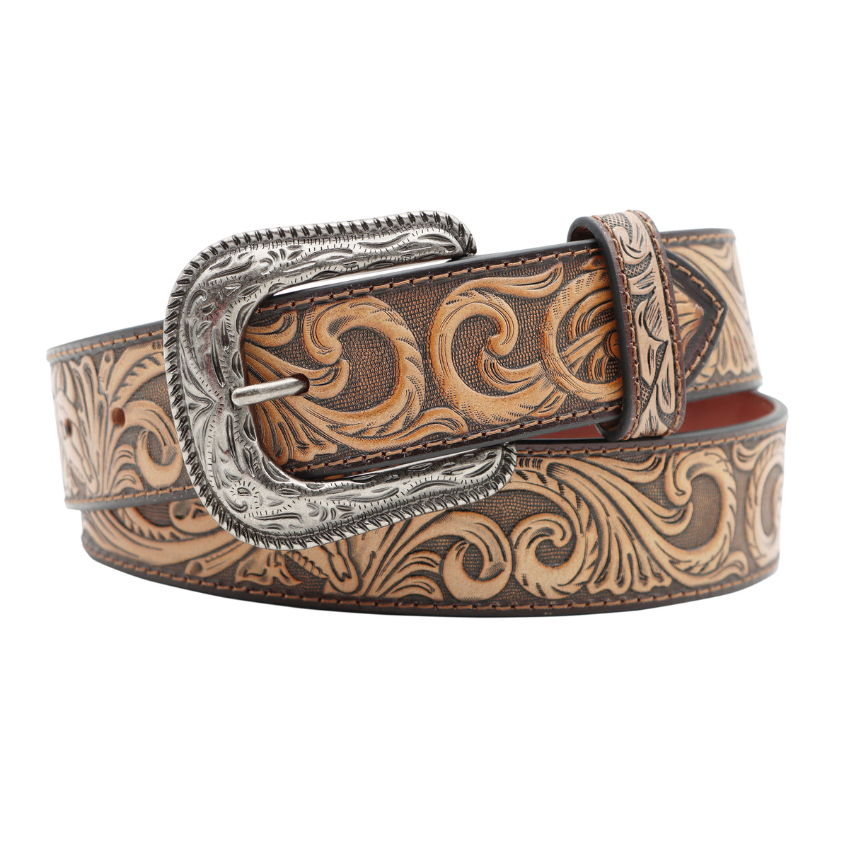 1 1/2&quot; Western Tooled Skull Belt