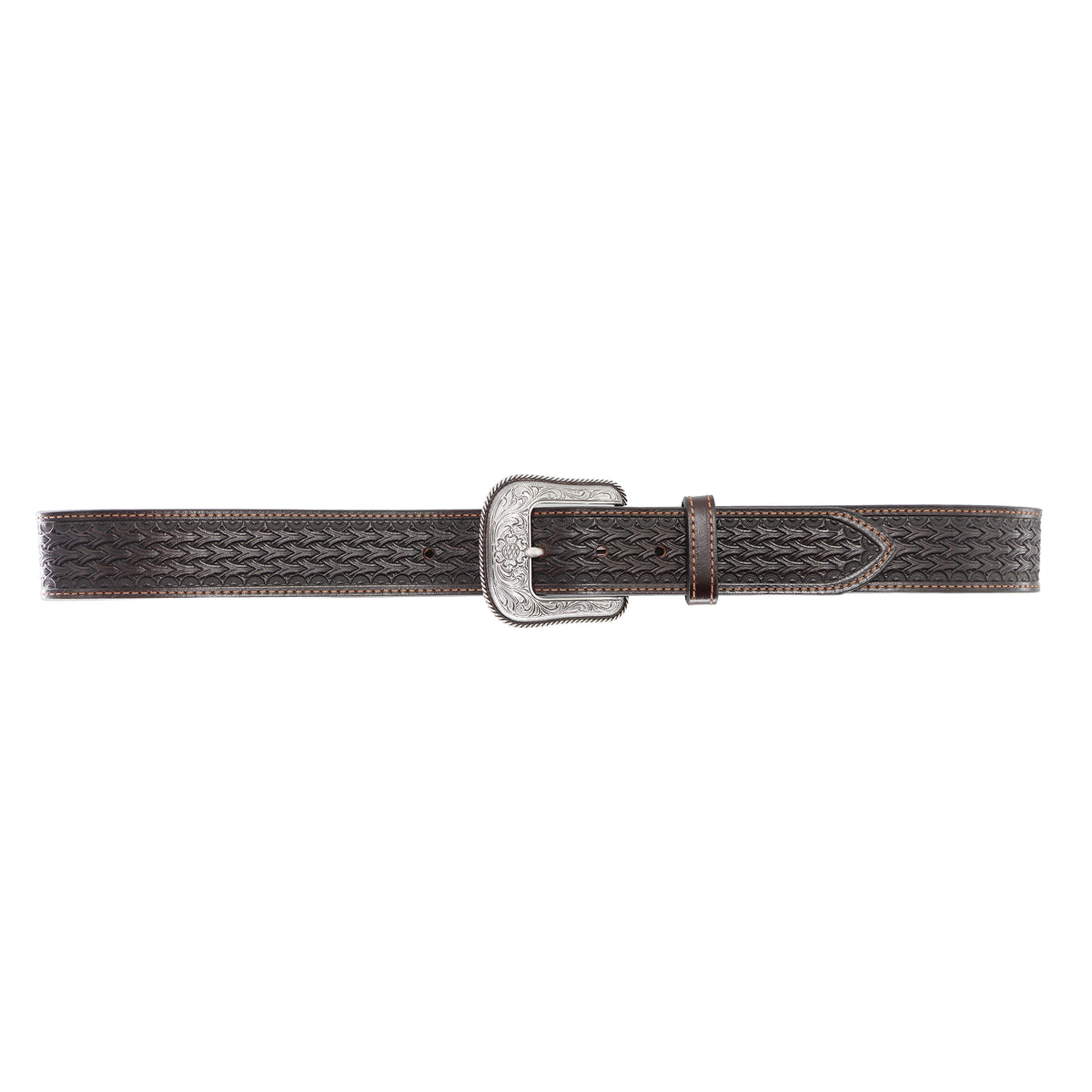 1 1/2" Barbed-Wire Tooled Belt