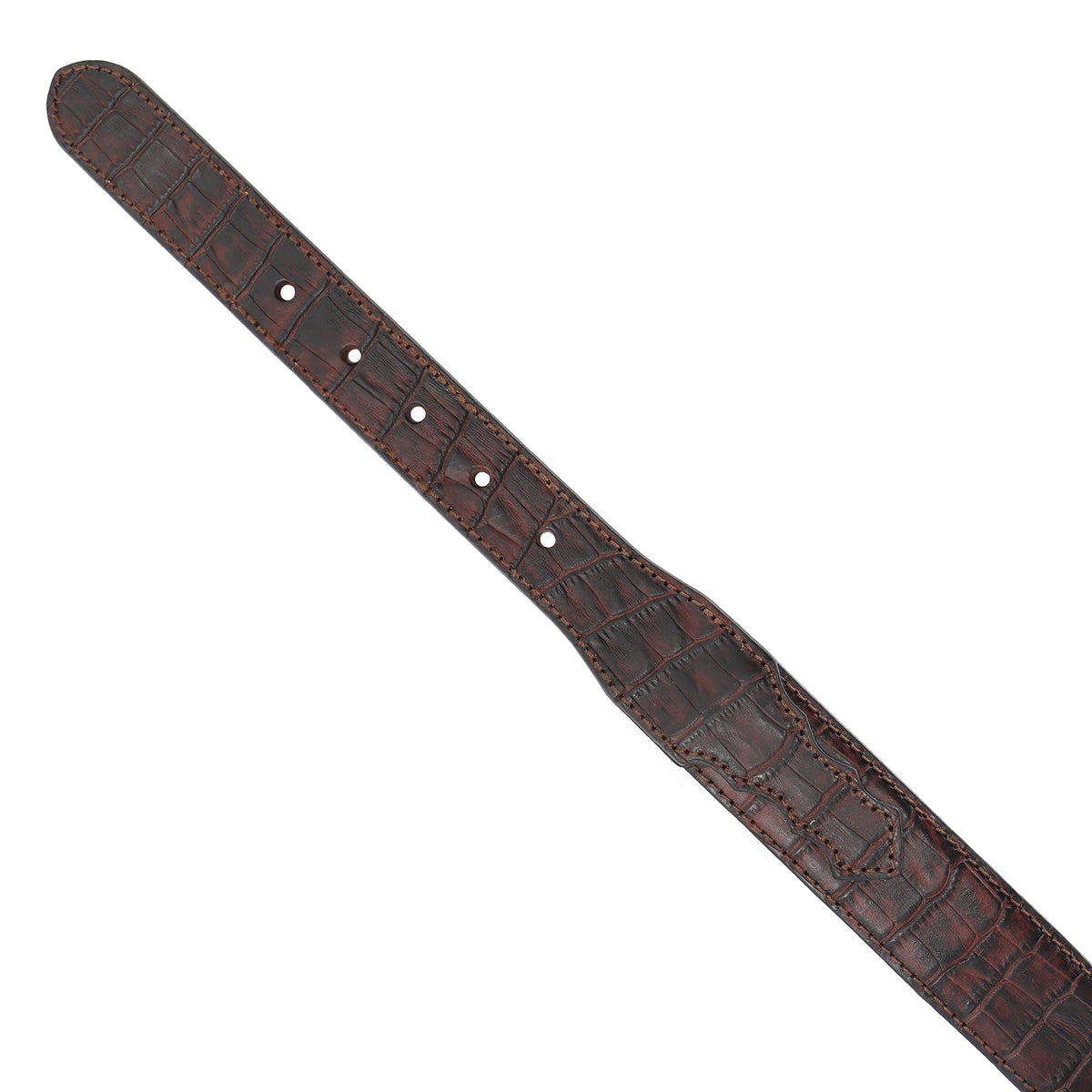 1 1/2" – 1" Tapered Alligator with Longhorn Buckle Belt