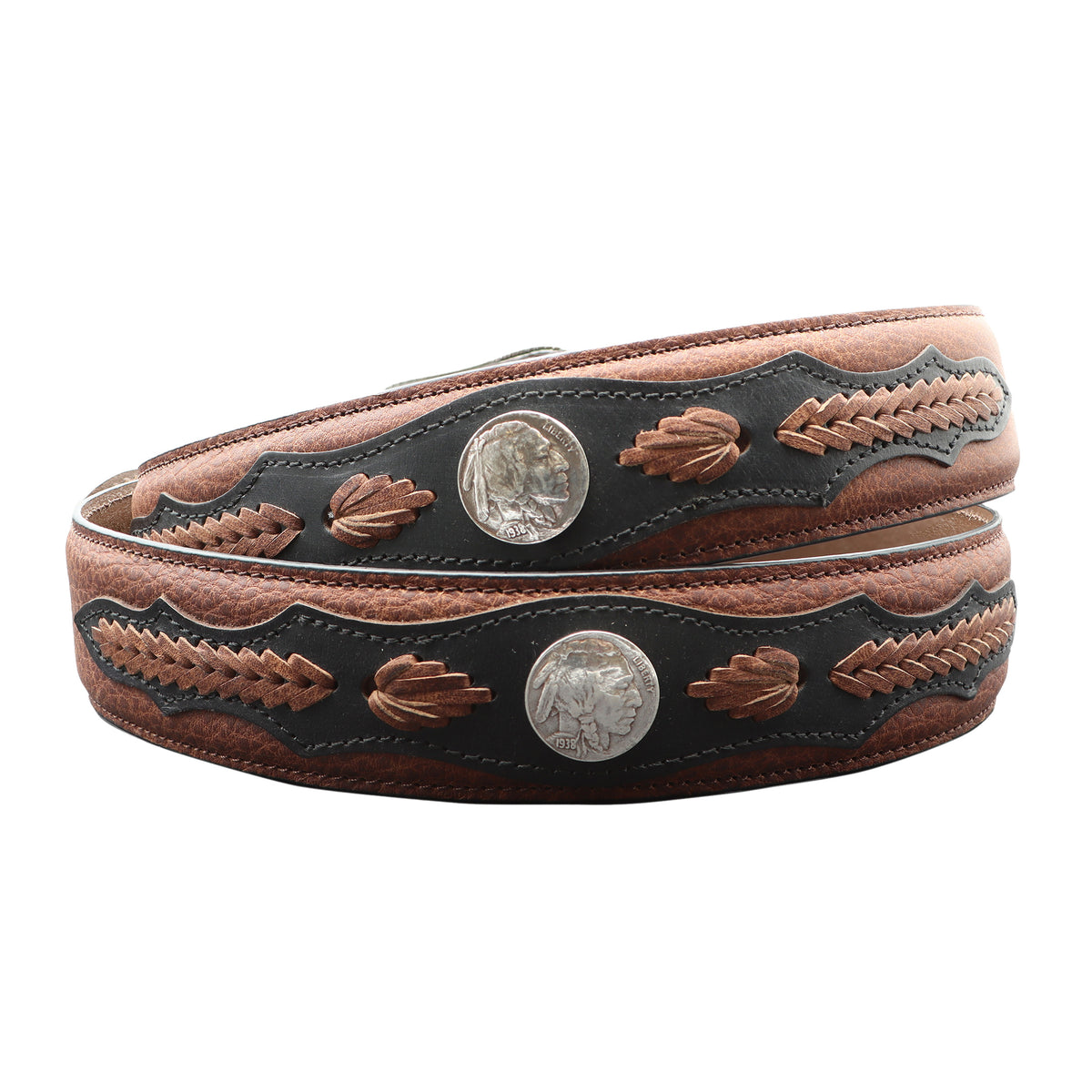 1 1/2" Rowdy with Buffalo Nickel Billet Belt