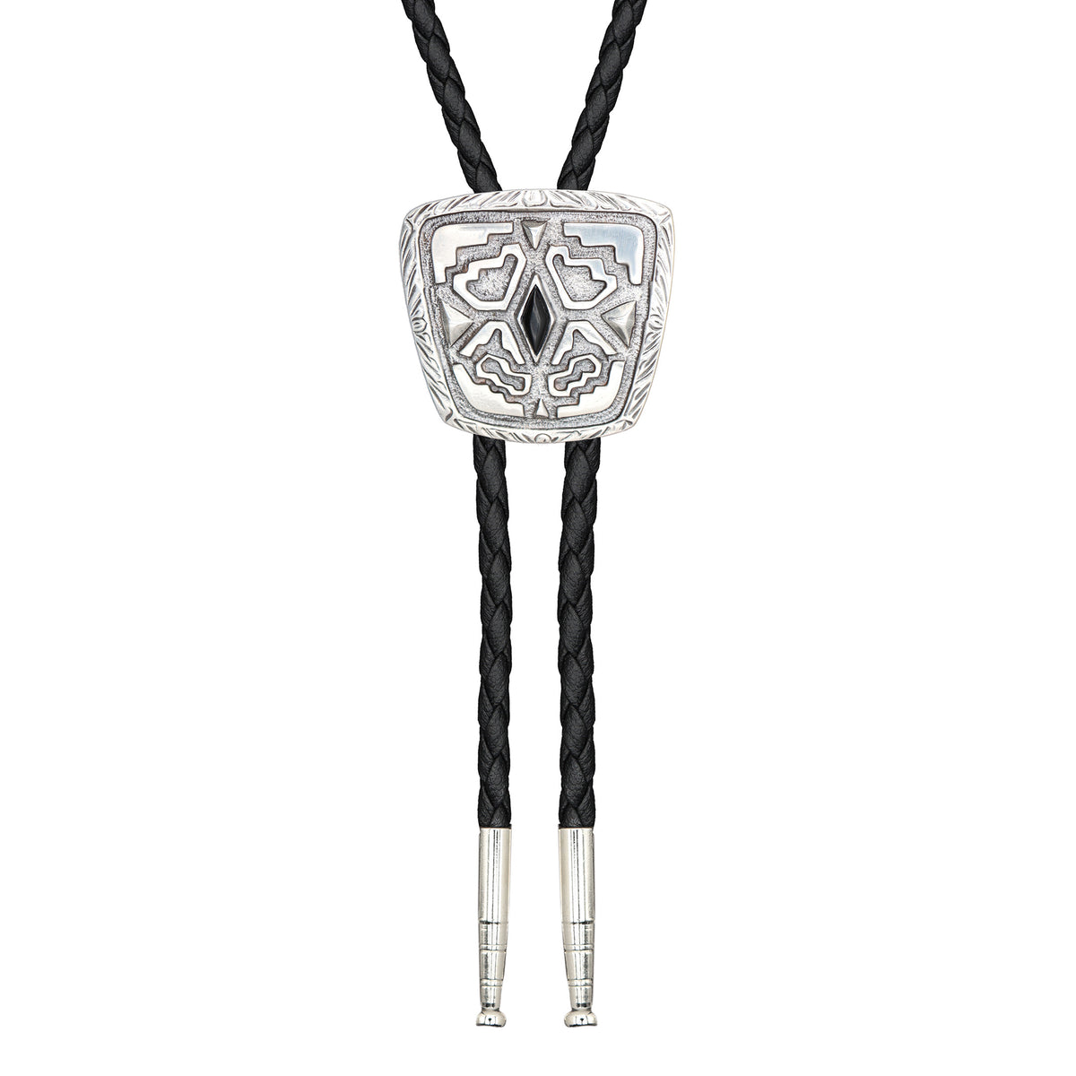 Aztec with Black Bead Bolo