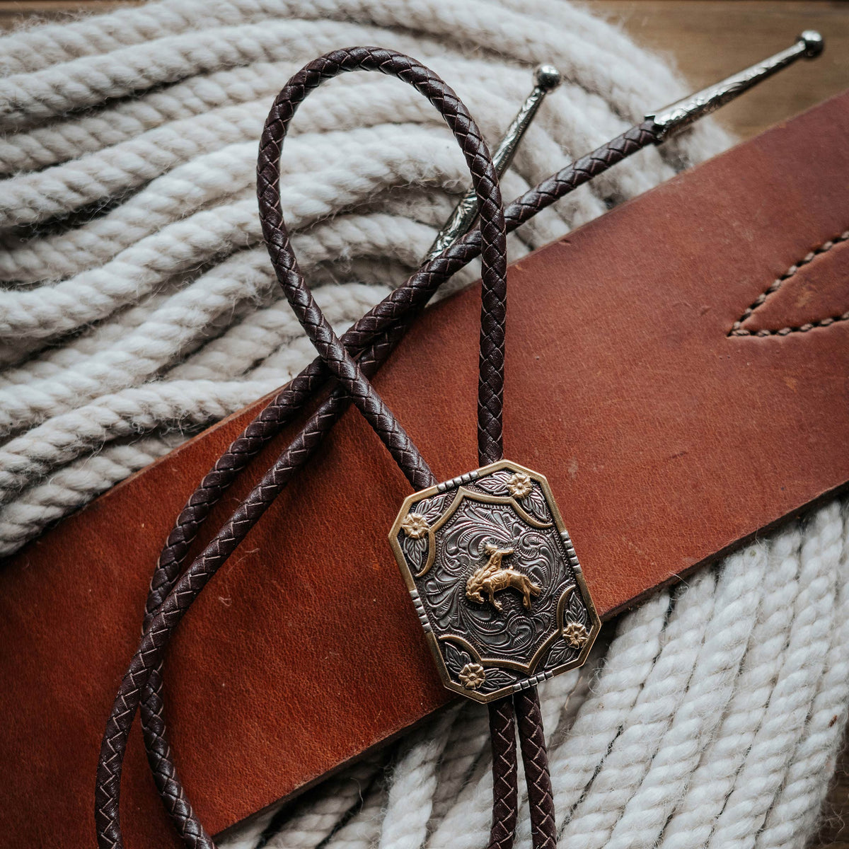Iconic Bronc Rider Bolo