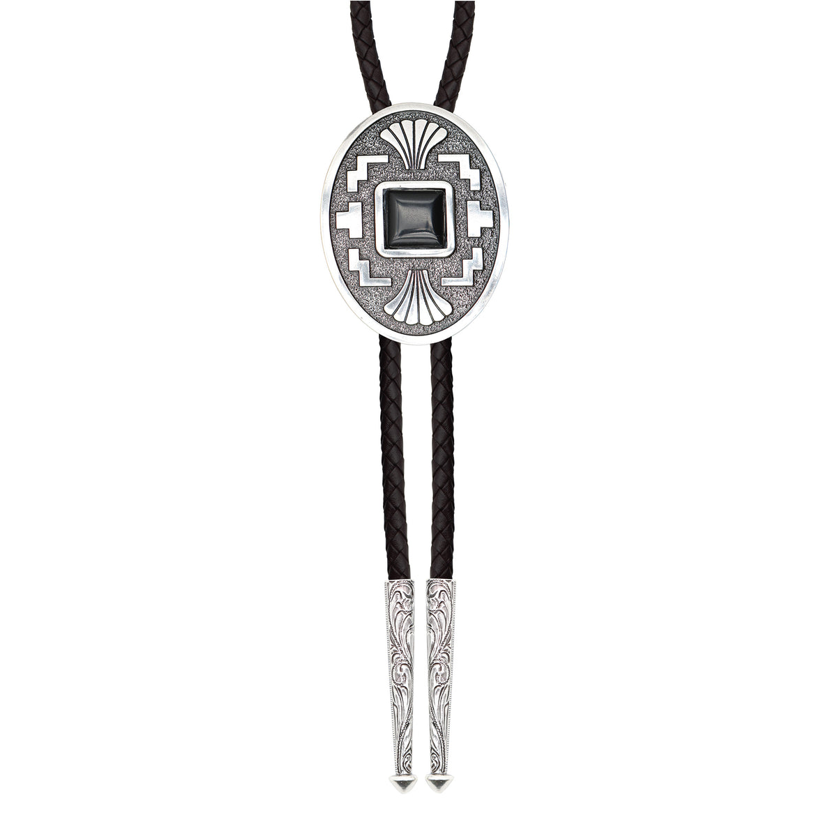 Iconic Aztec Onyx Stone Bolo