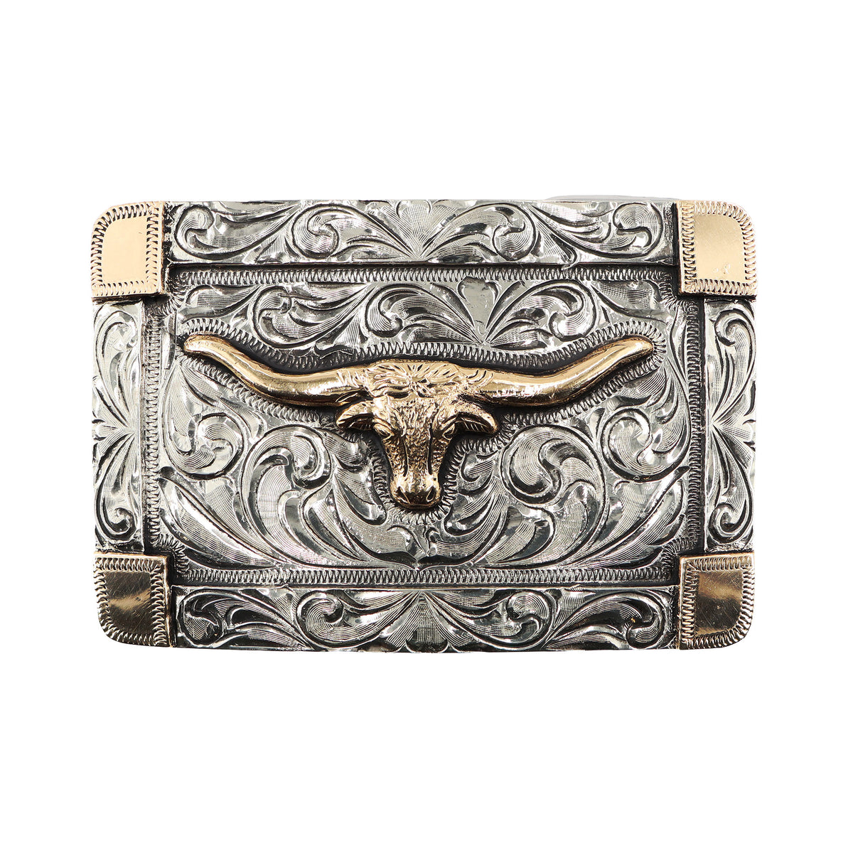 Gold Corner Longhorn Iconic Classic Buckle