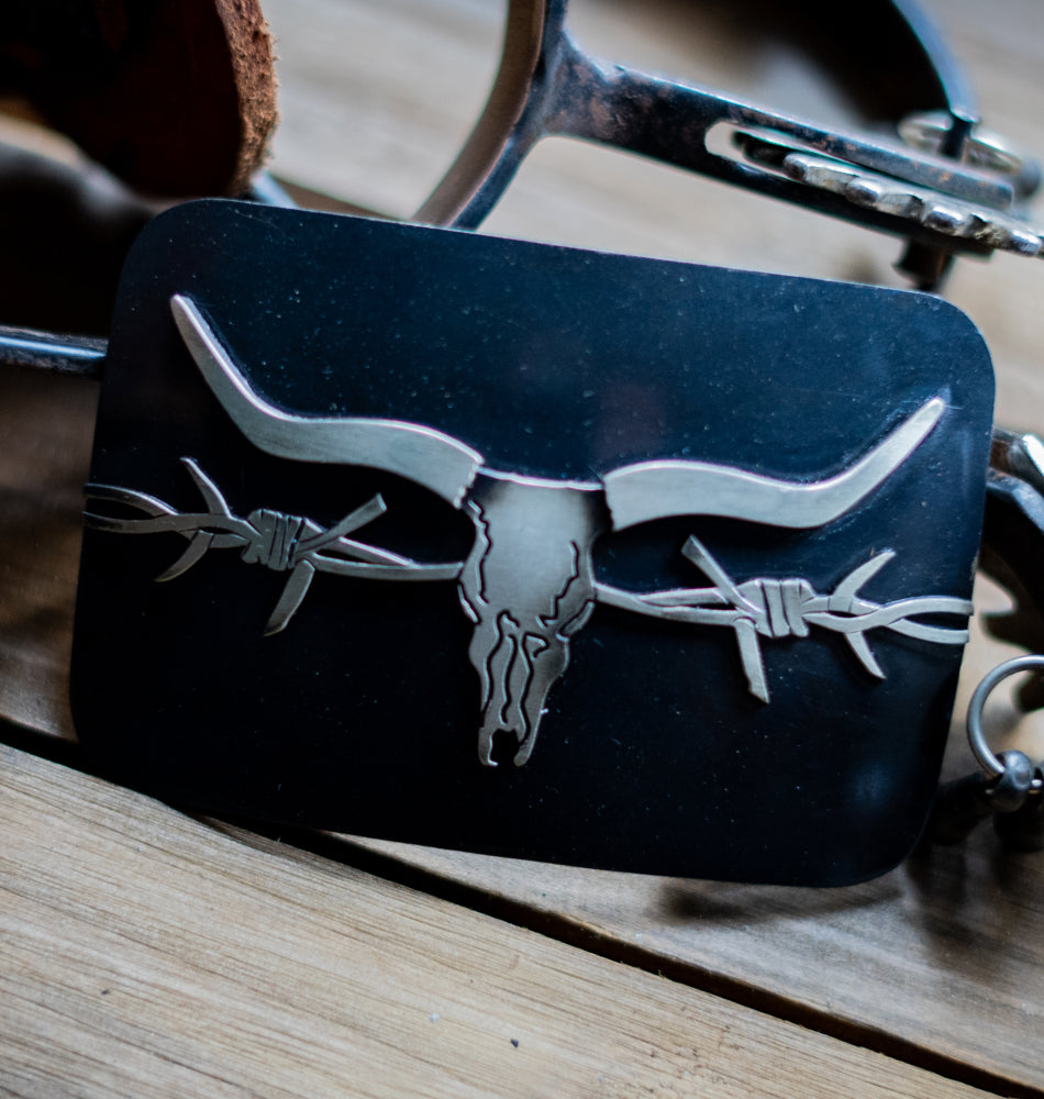 【ANDREA&Co】 DEFORMATION BUCKLE BELT Chicos Black Leather Adjustable Belt | Boho Silver Ring Buckle