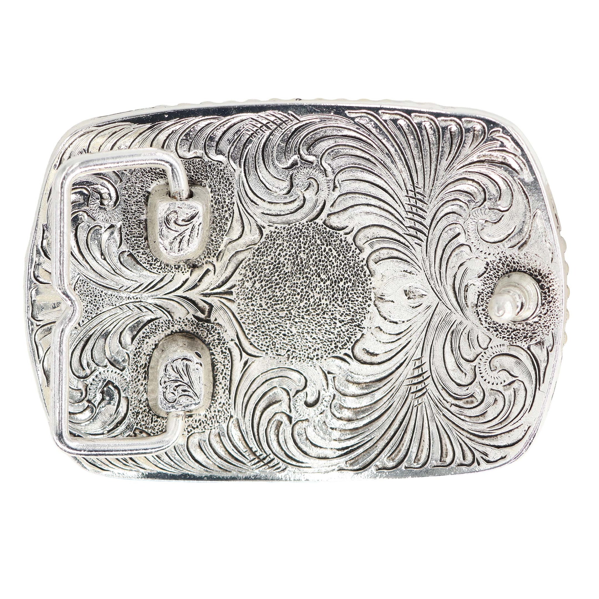 New York — Scrolled Rectangle Bead Edge Buckle - AndWest