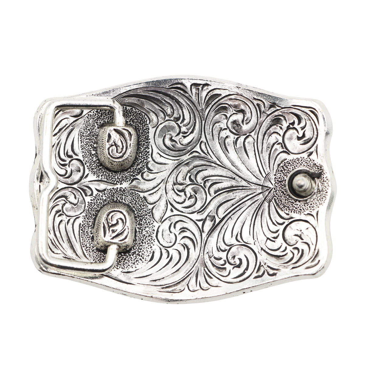 Texas — Framed Flower Corner Scallop Buckle