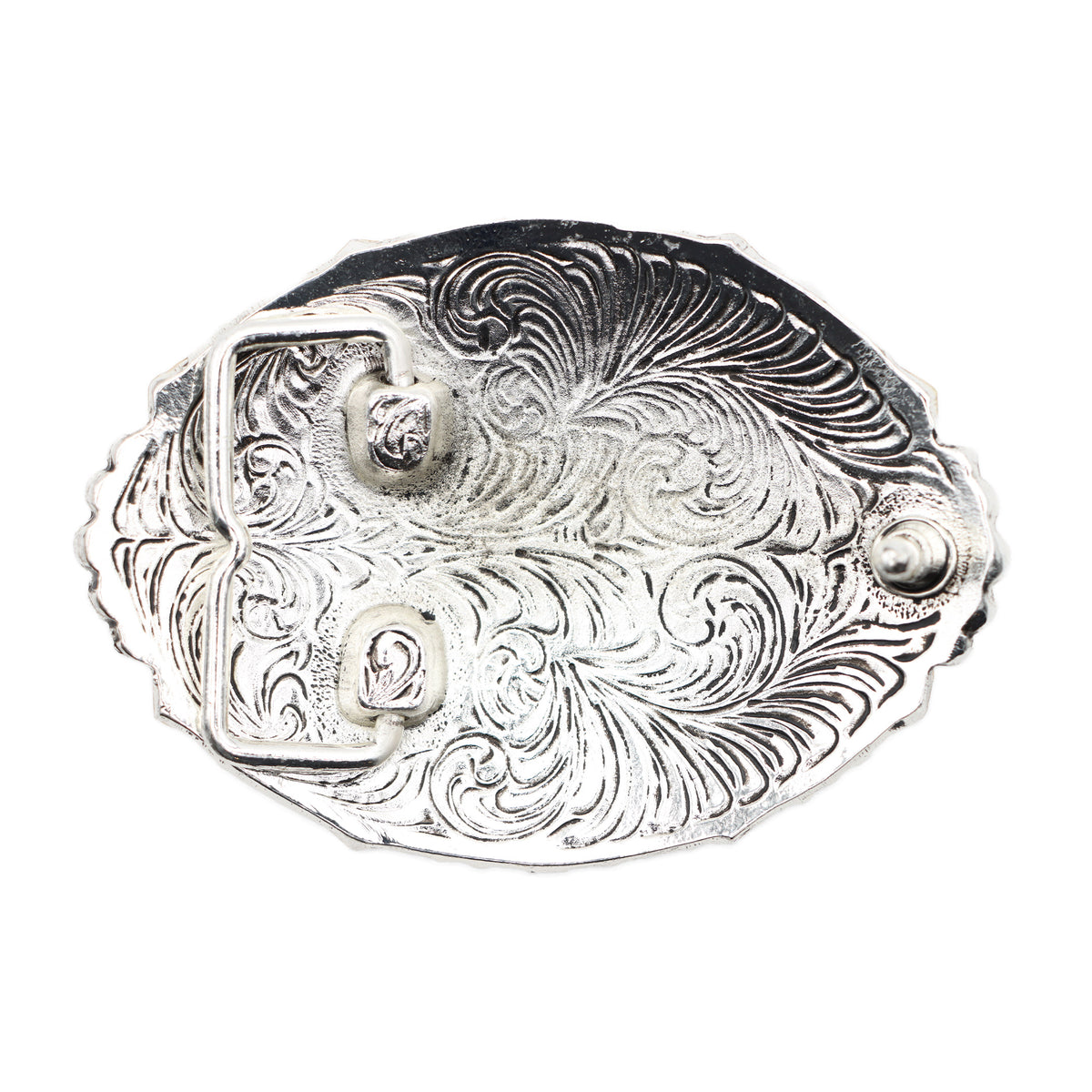 Texas — Diamond Beaded Edge Oval Buckle