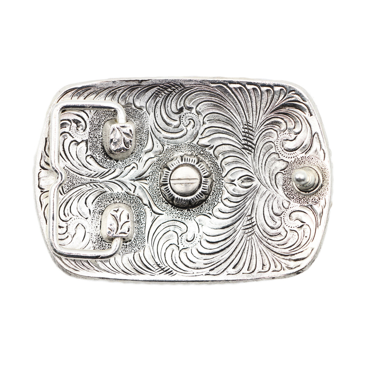 Alabama — Scrolled Rectangle Bead Edge Buckle