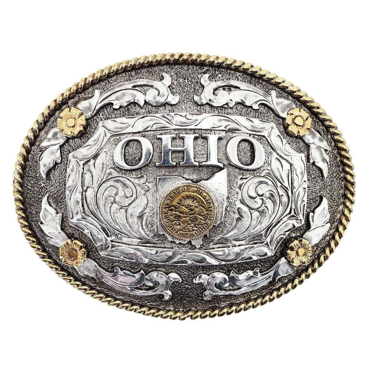 Ohio State — Oval Rope Edge Buckle