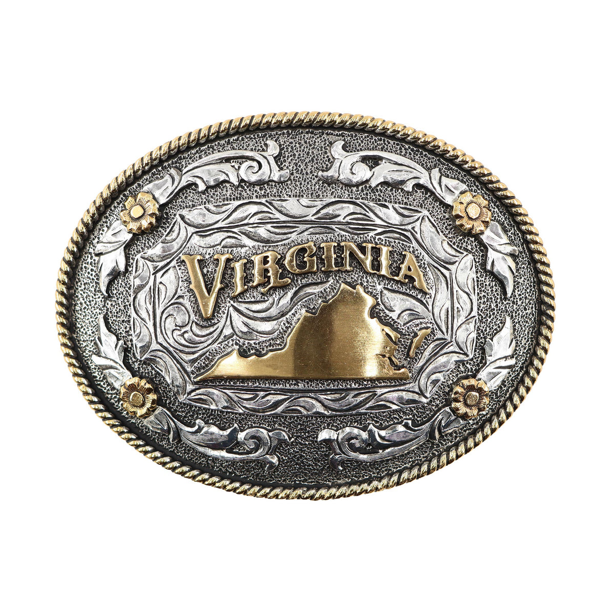 Virginia State — Oval Rope Edge Buckle