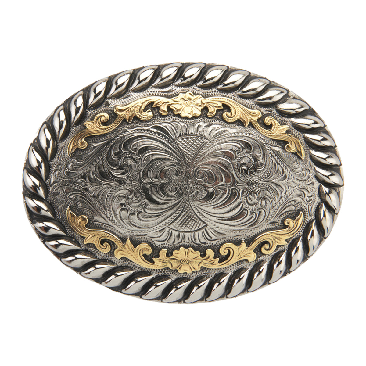 Oval with Embossed Heavy Rope Buckle