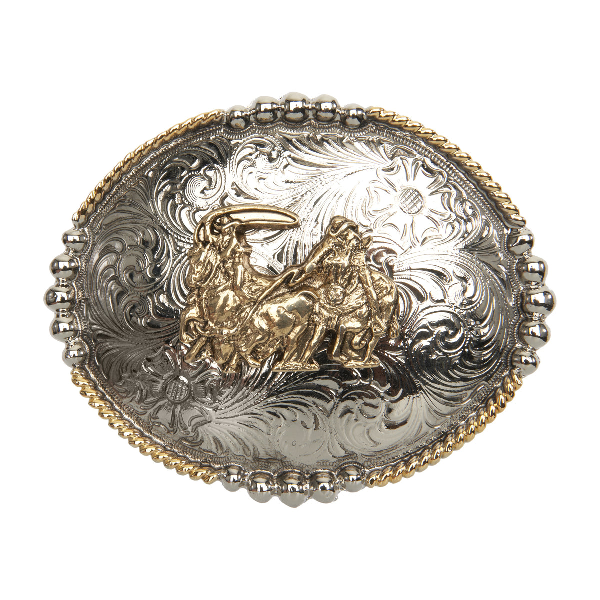 Oval Gold Team Roper Buckle