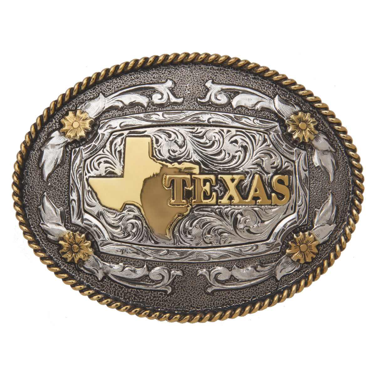 Texas State — Oval Rope Edge Buckle