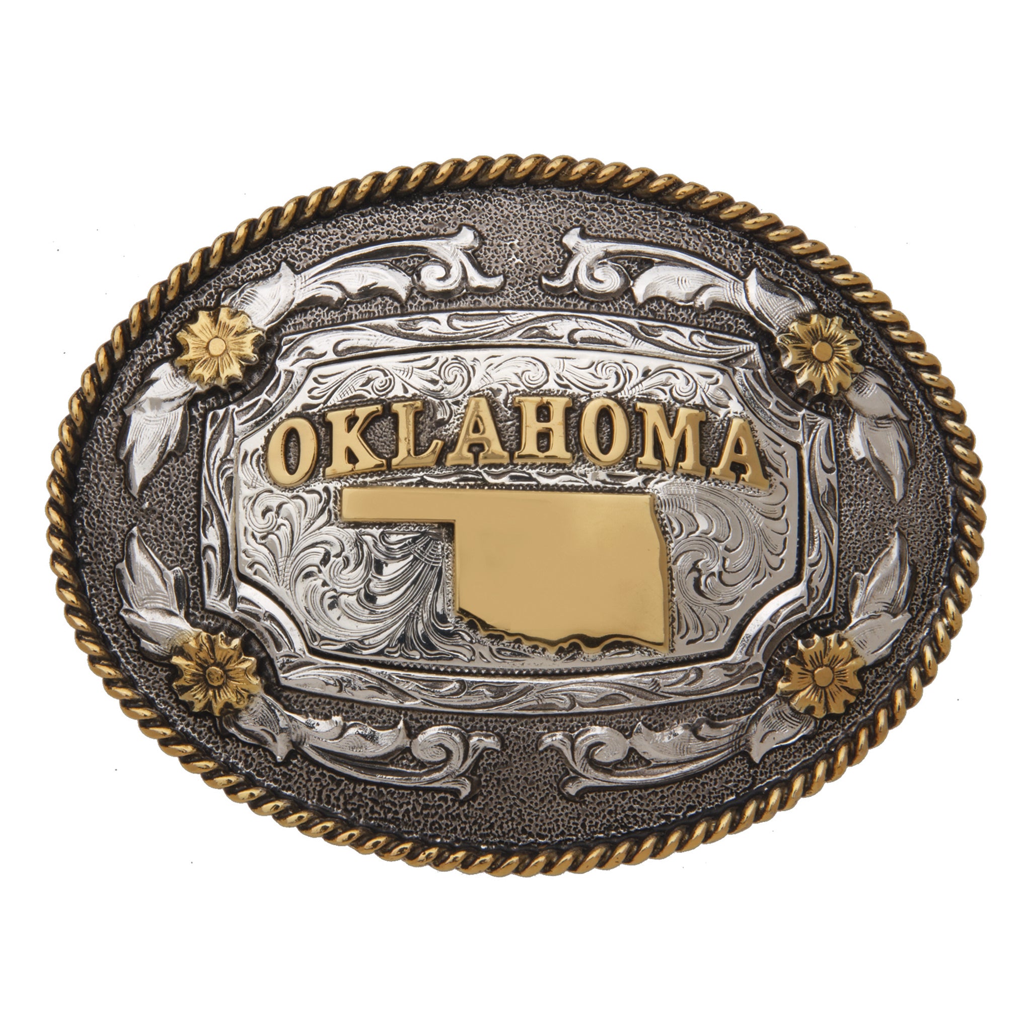 Oklahoma — Oval Rope Edge Buckle AndWest
