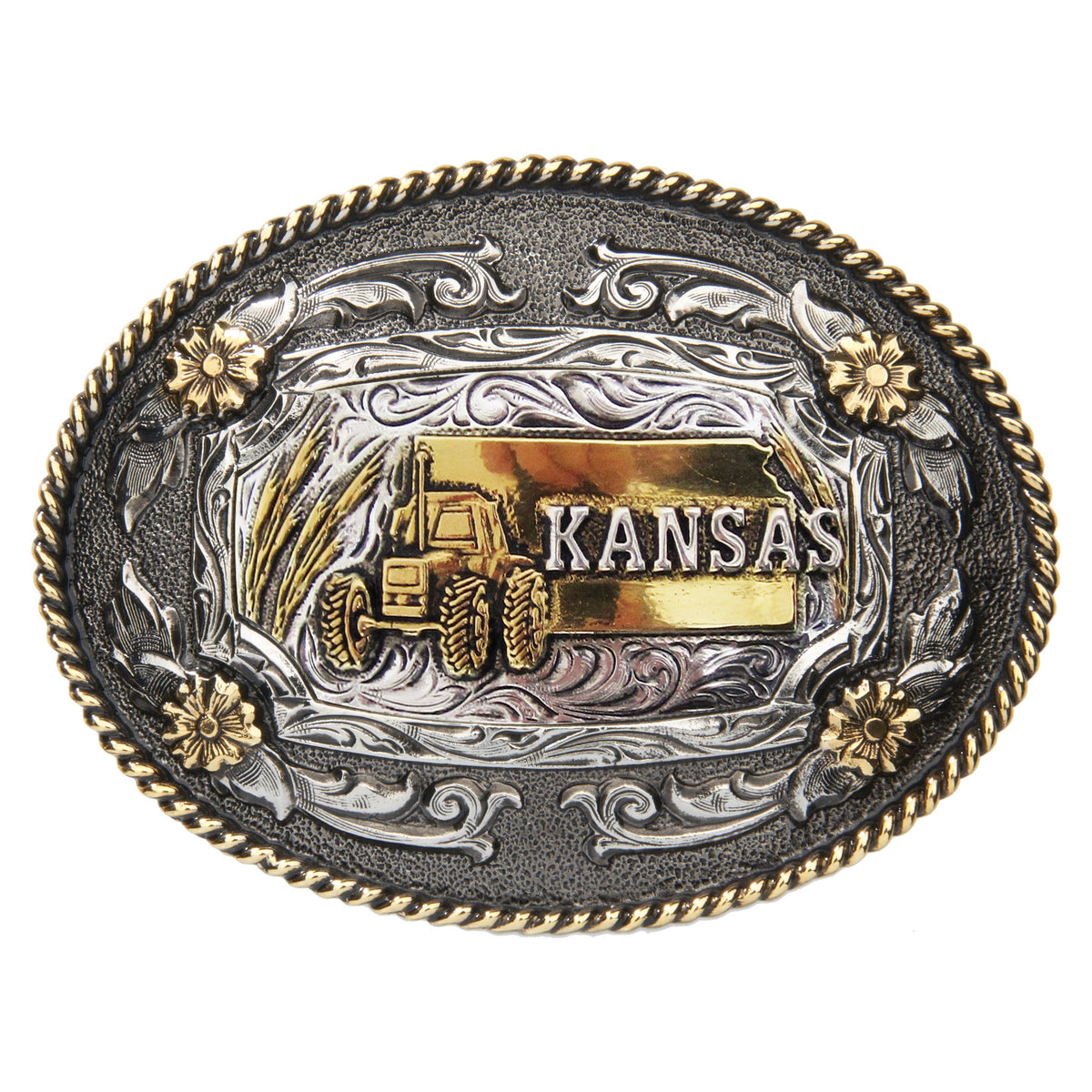 Kansas — Oval Rope Edge Buckle