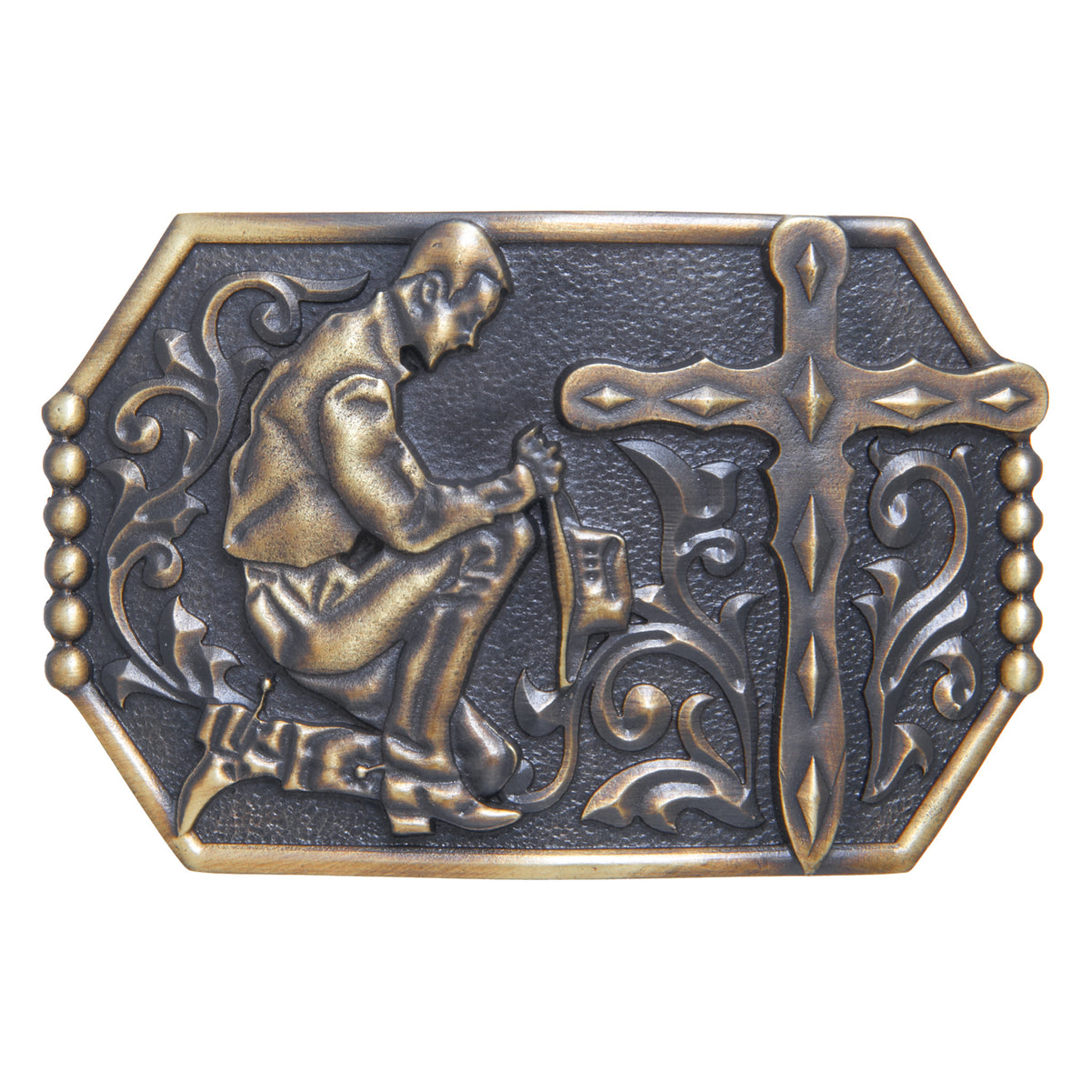 Kneeling Cowboy Buckle