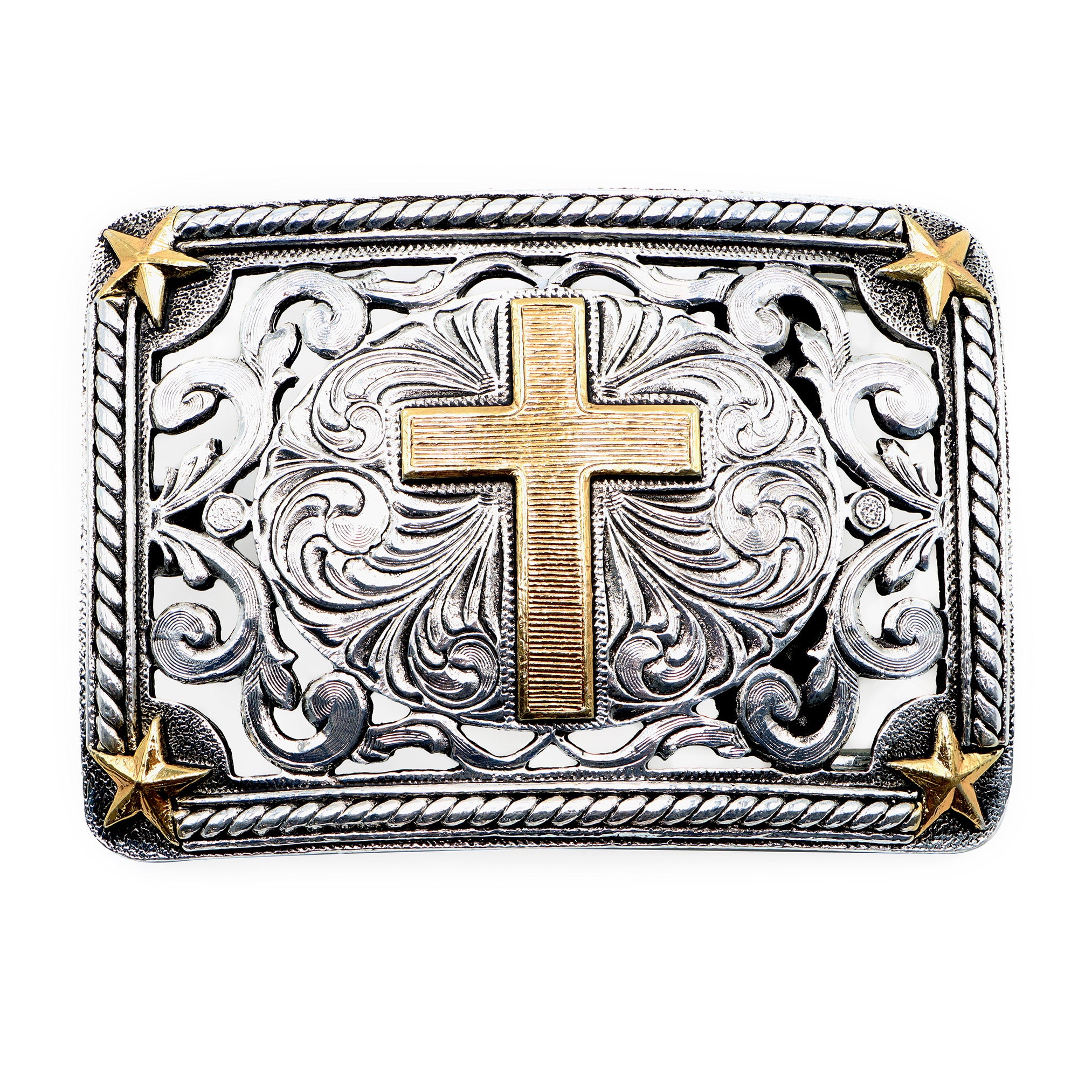 Scalloped Praying Cowboy Buckle