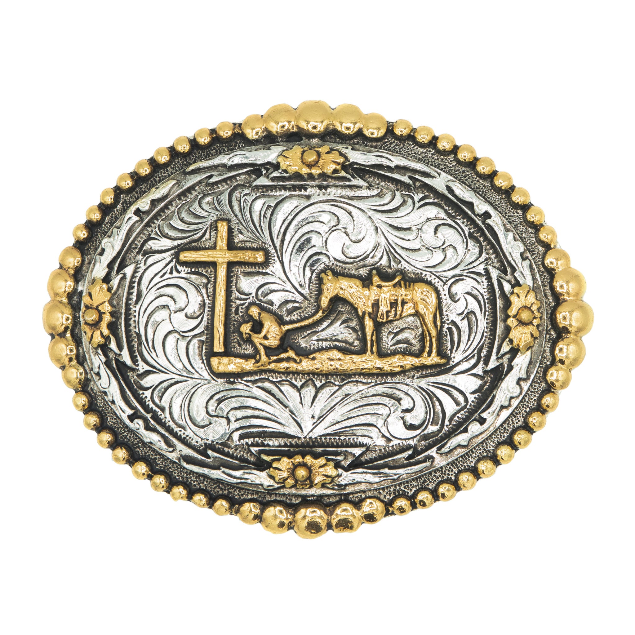 Oval Praying Cowboy Buckle - AndWest