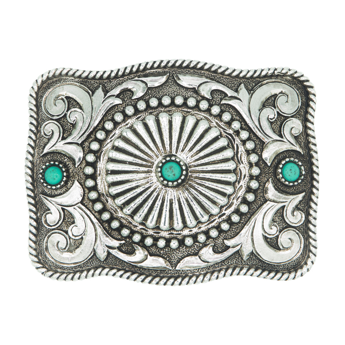 Concho with Turquoise Accents Buckle