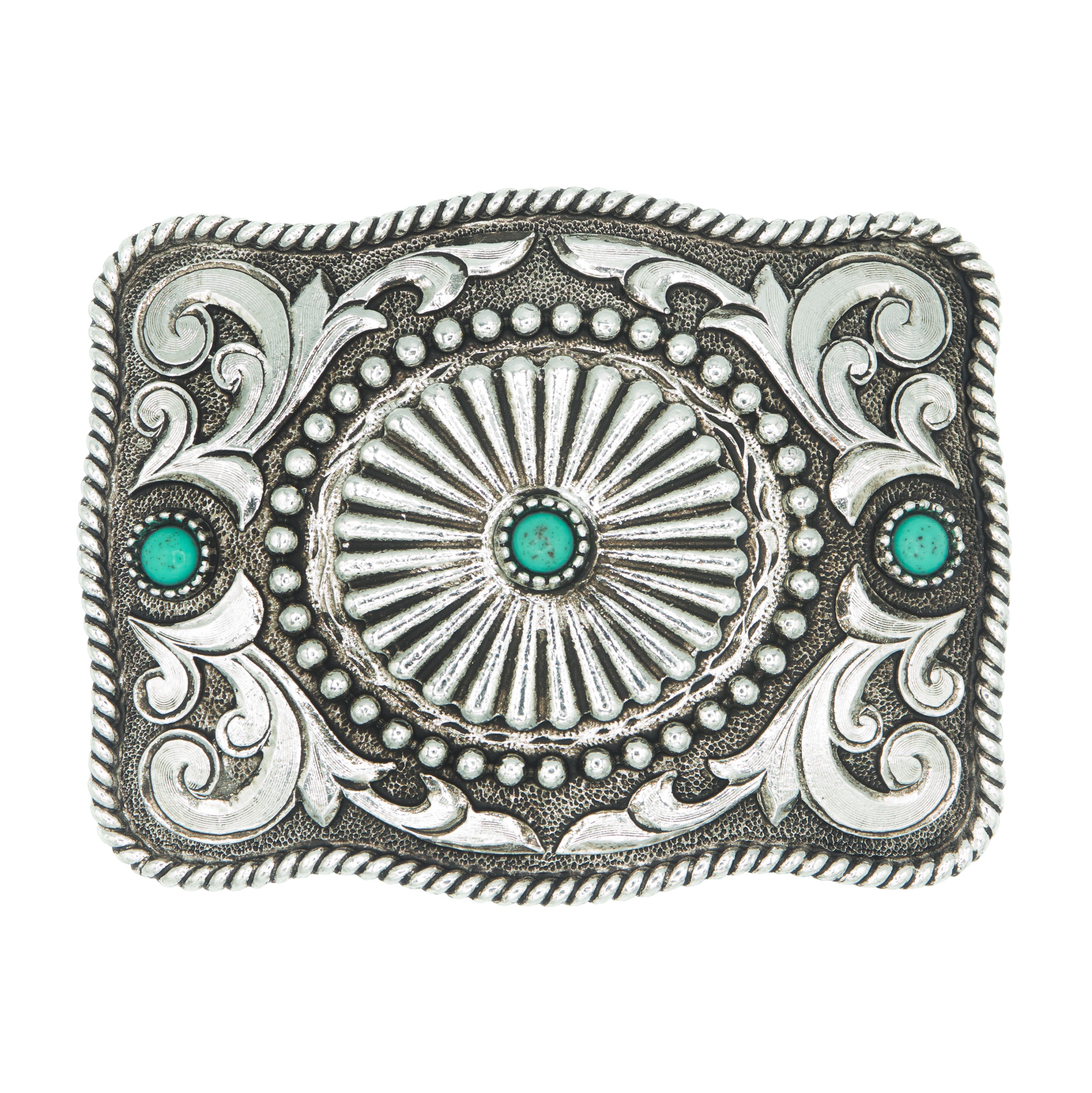 West & Co Turquoise Concho Belt Buckle