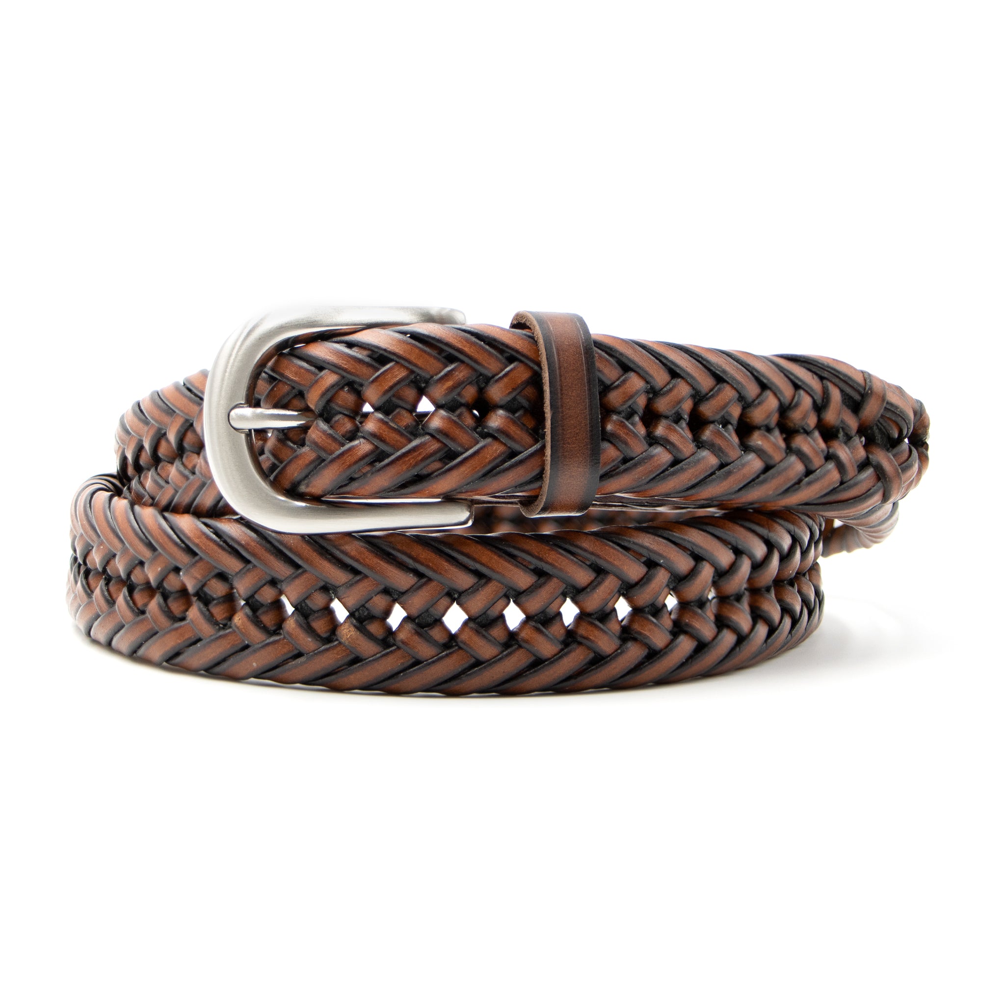 Antique Brown Braided Leather