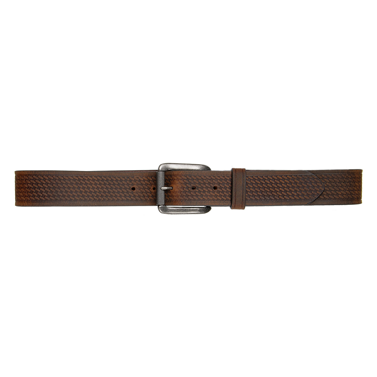 1 1/2&quot; Roller Buckle Basketweave Belt