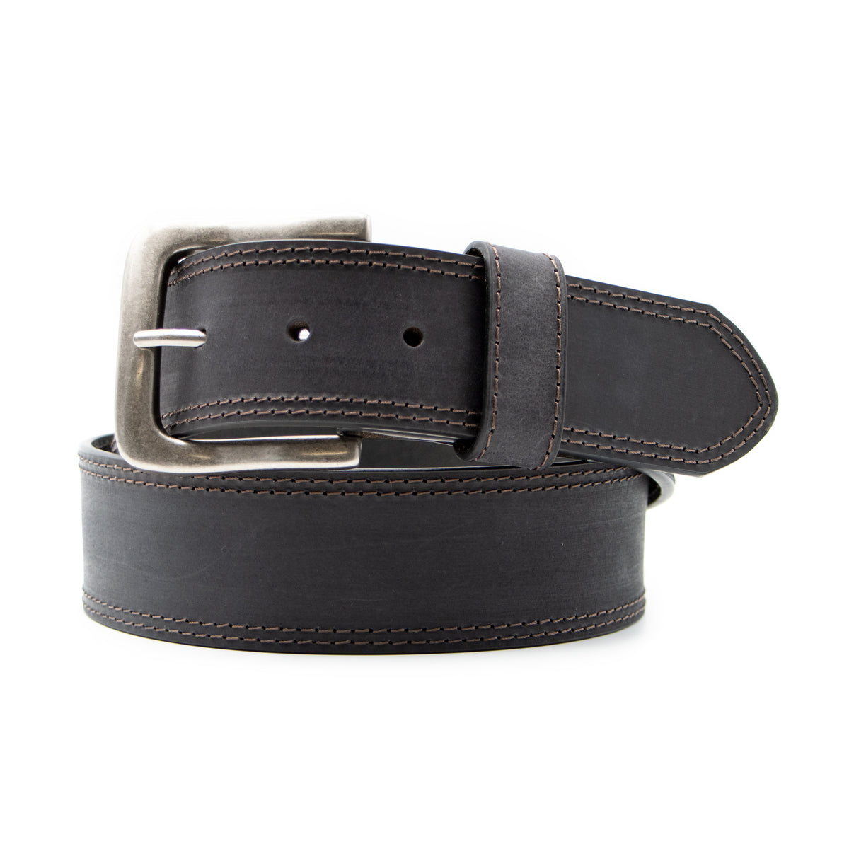 1 5/8&quot; Wide Double Subtle Contrast Stitch Belt