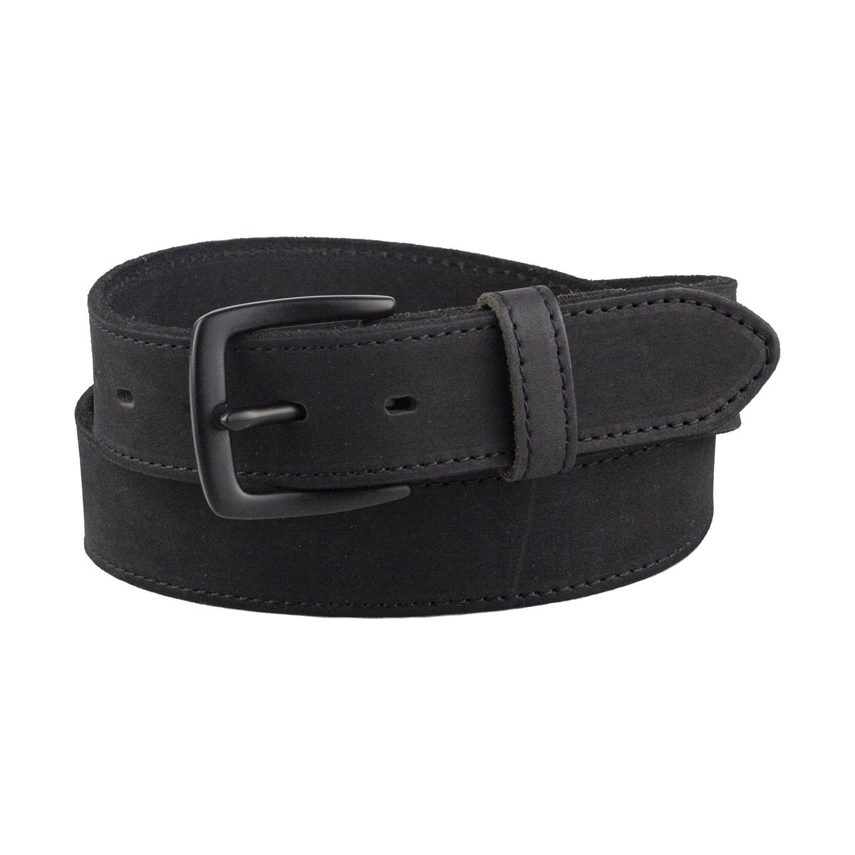 1 1/2&quot; Matte Black Buckle Belt