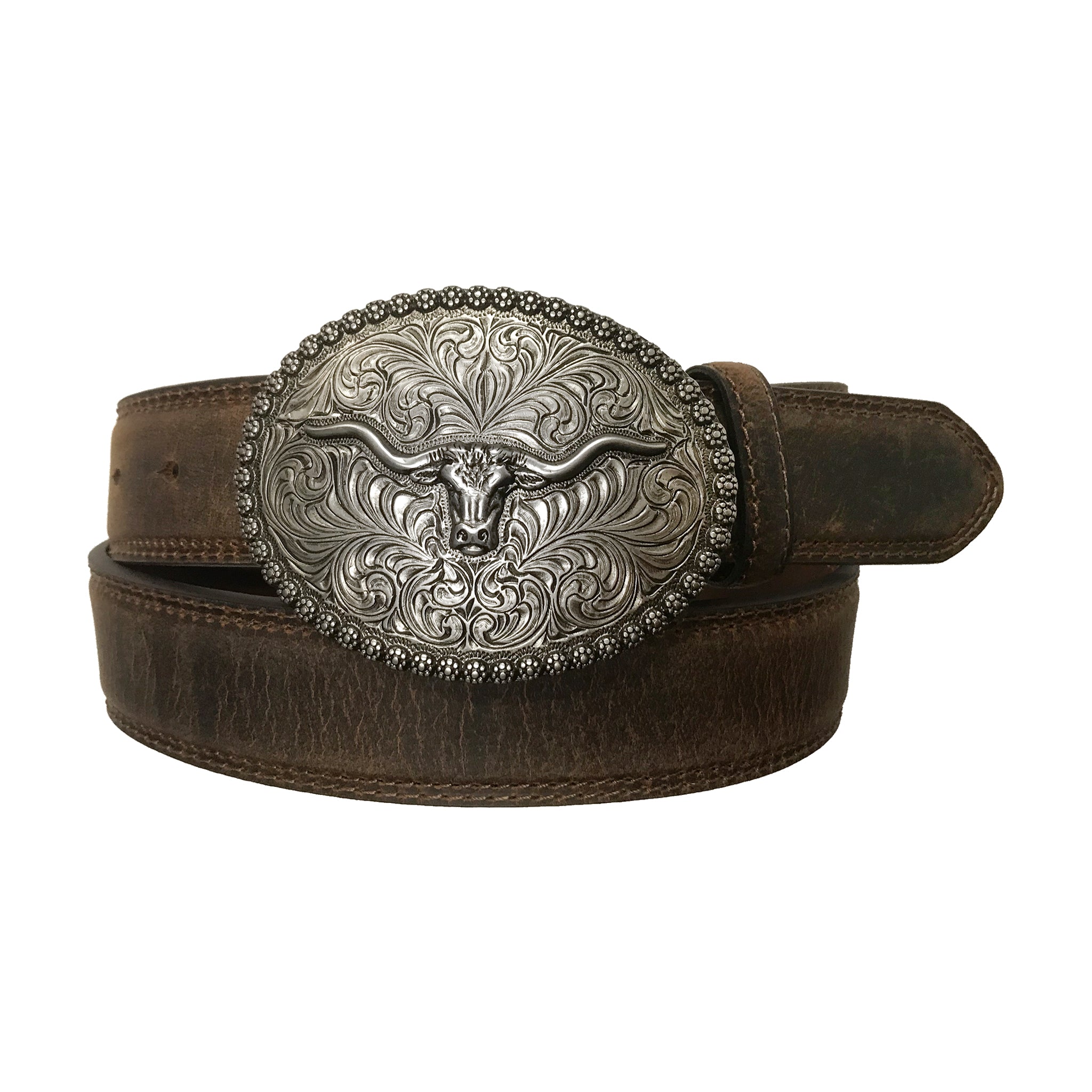 1 1/2 Shot Gun Shell Plaque Buckle Belt - AndWest