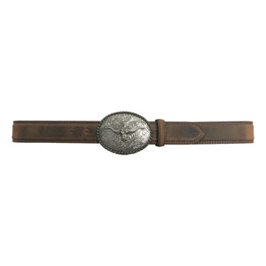 1 1/2 Scalloped Longhorn Western Buckle Belt - AndWest