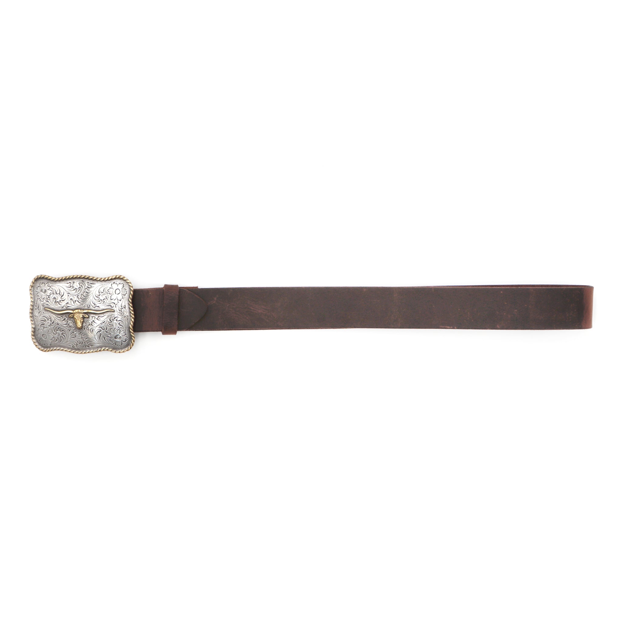 1 1/2 Scalloped Longhorn Western Buckle Belt - AndWest