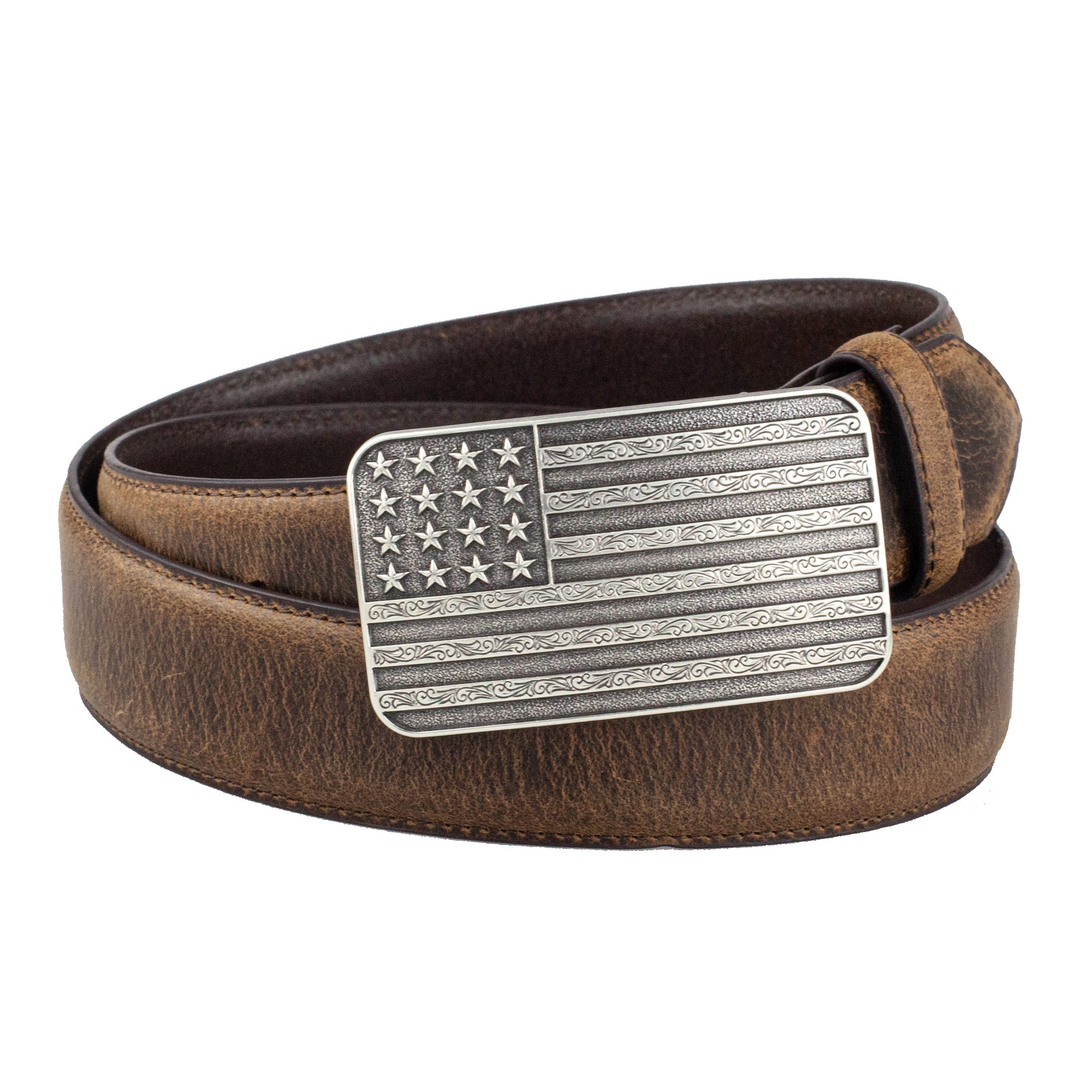 1 1/2 Scalloped Longhorn Western Buckle Belt - AndWest