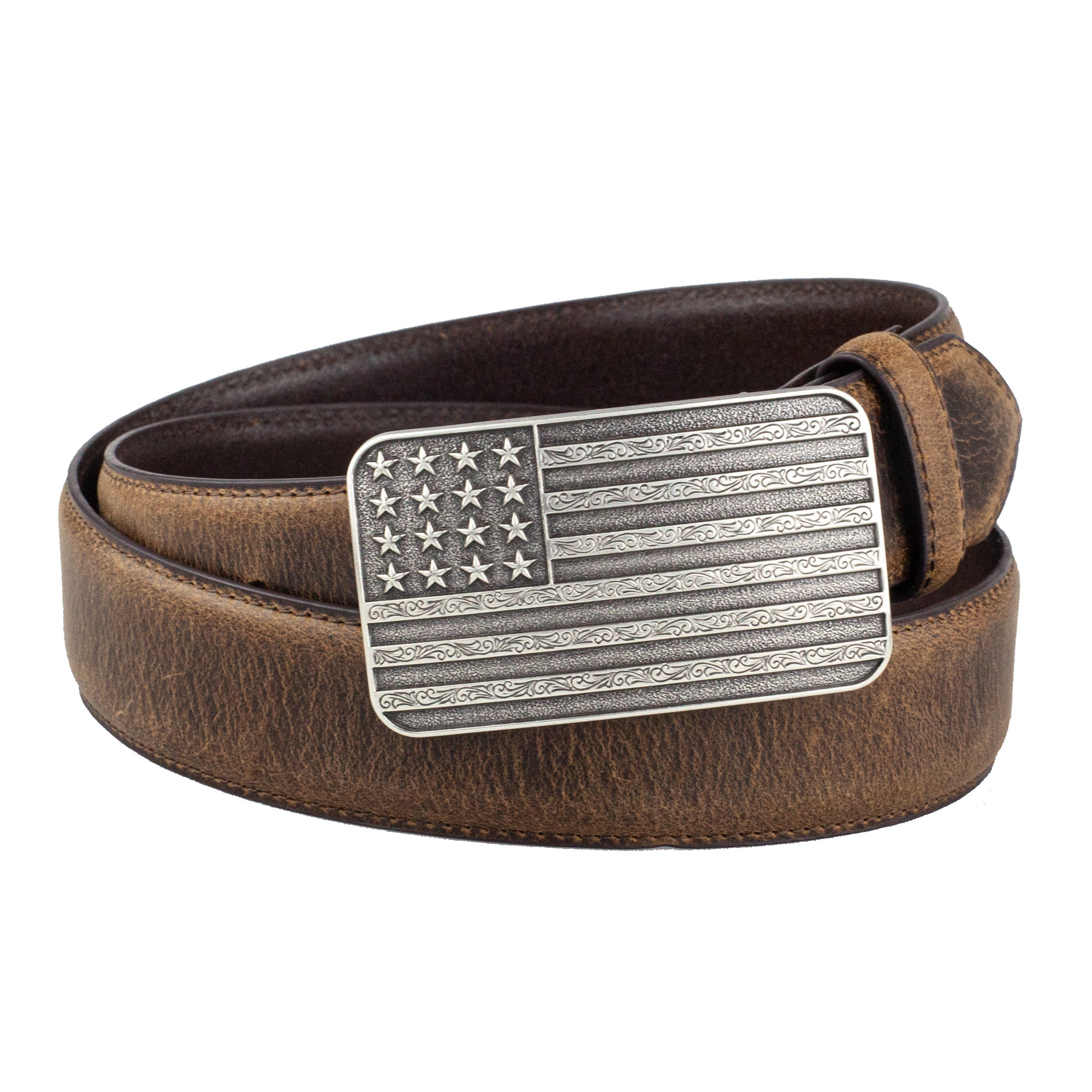 1 1/2 Oval Mexican Flag Buckle Belt - AndWest