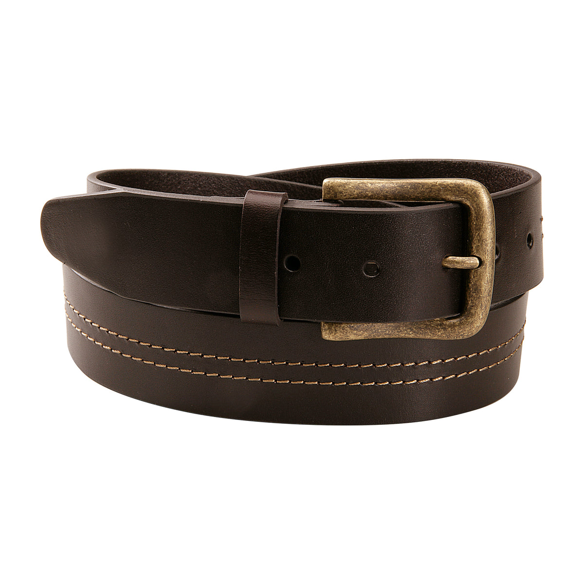 1 1/2&quot; Double Center Contrast Stitch Belt