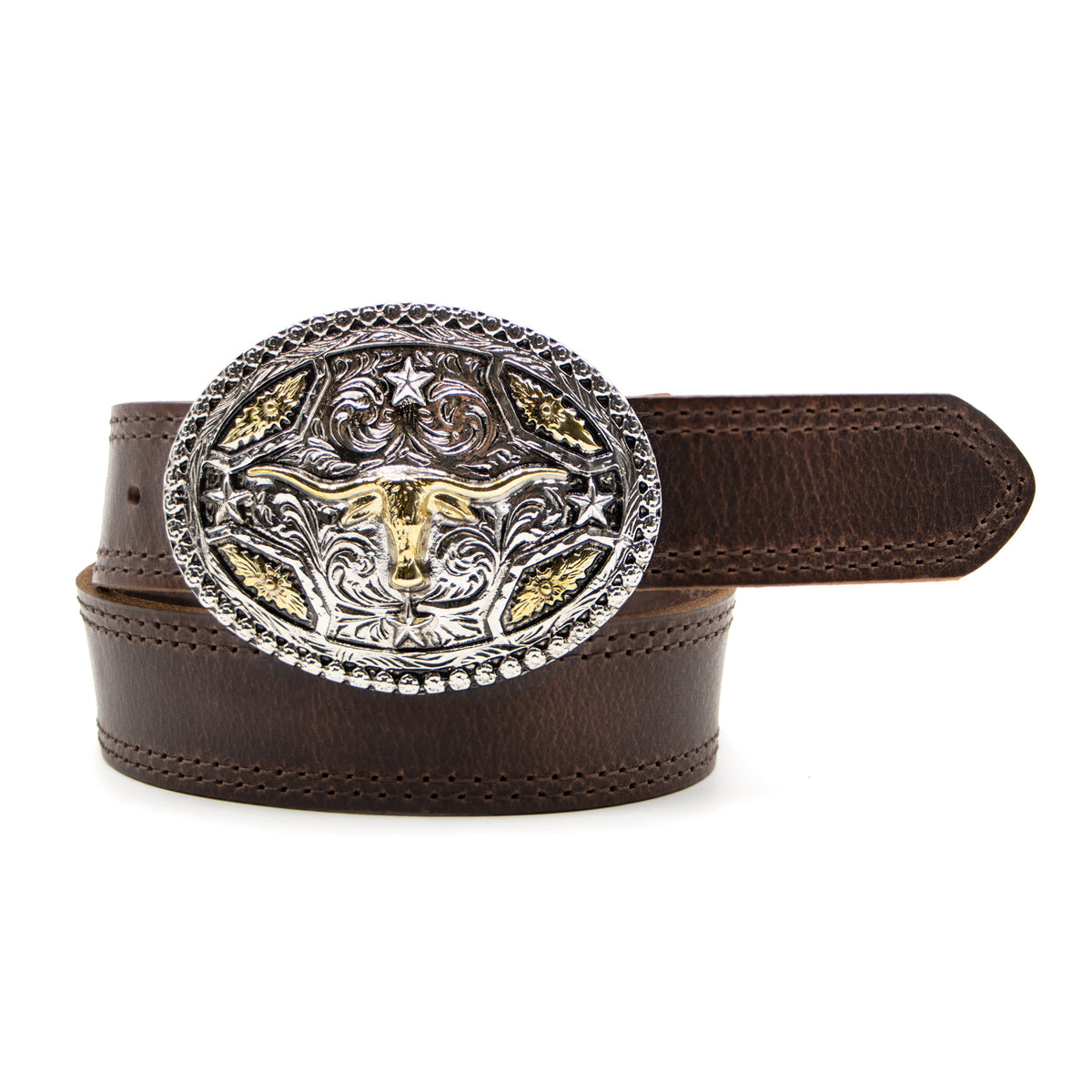 Kids’ 1 1/4&quot; Longhorn Buckle Belt