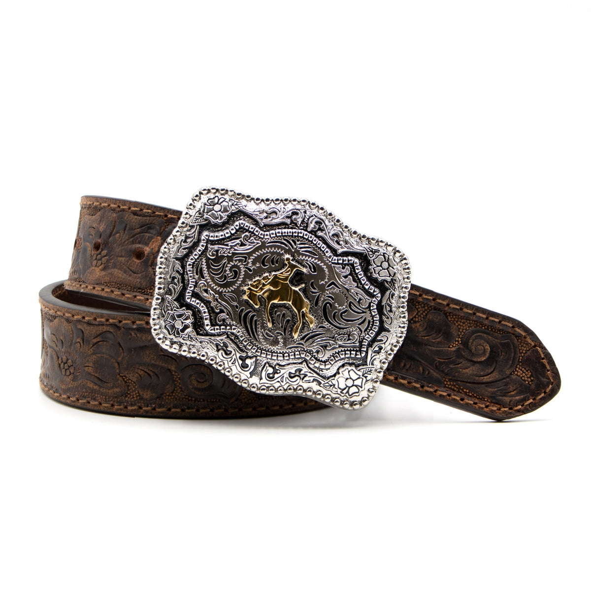 Kids’ 1 1/4&quot; Buckin’ Bronc Buckle Belt